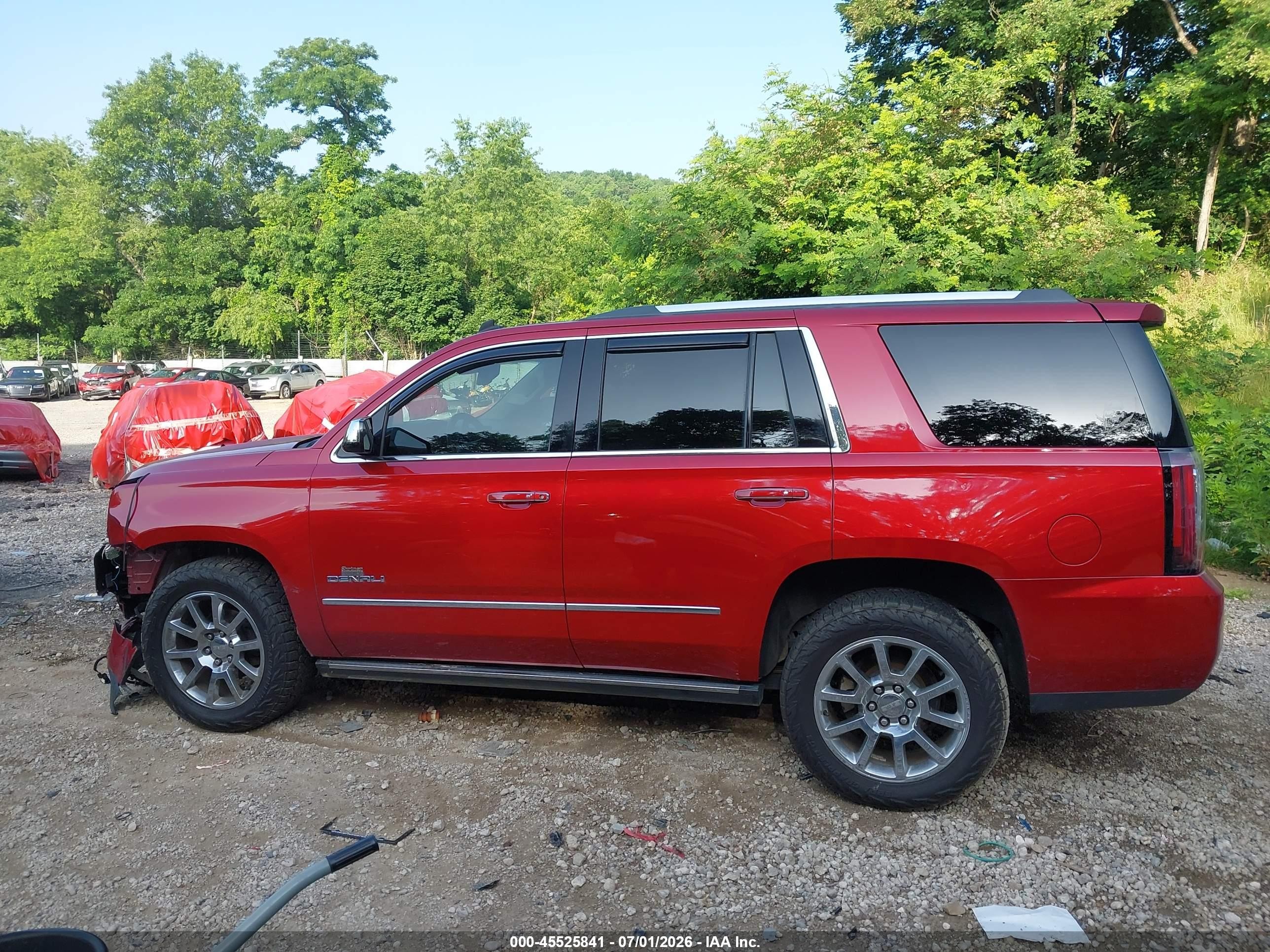 2015 Gmc Yukon Denali Red vin: 1GKS2CKJ4FR156464