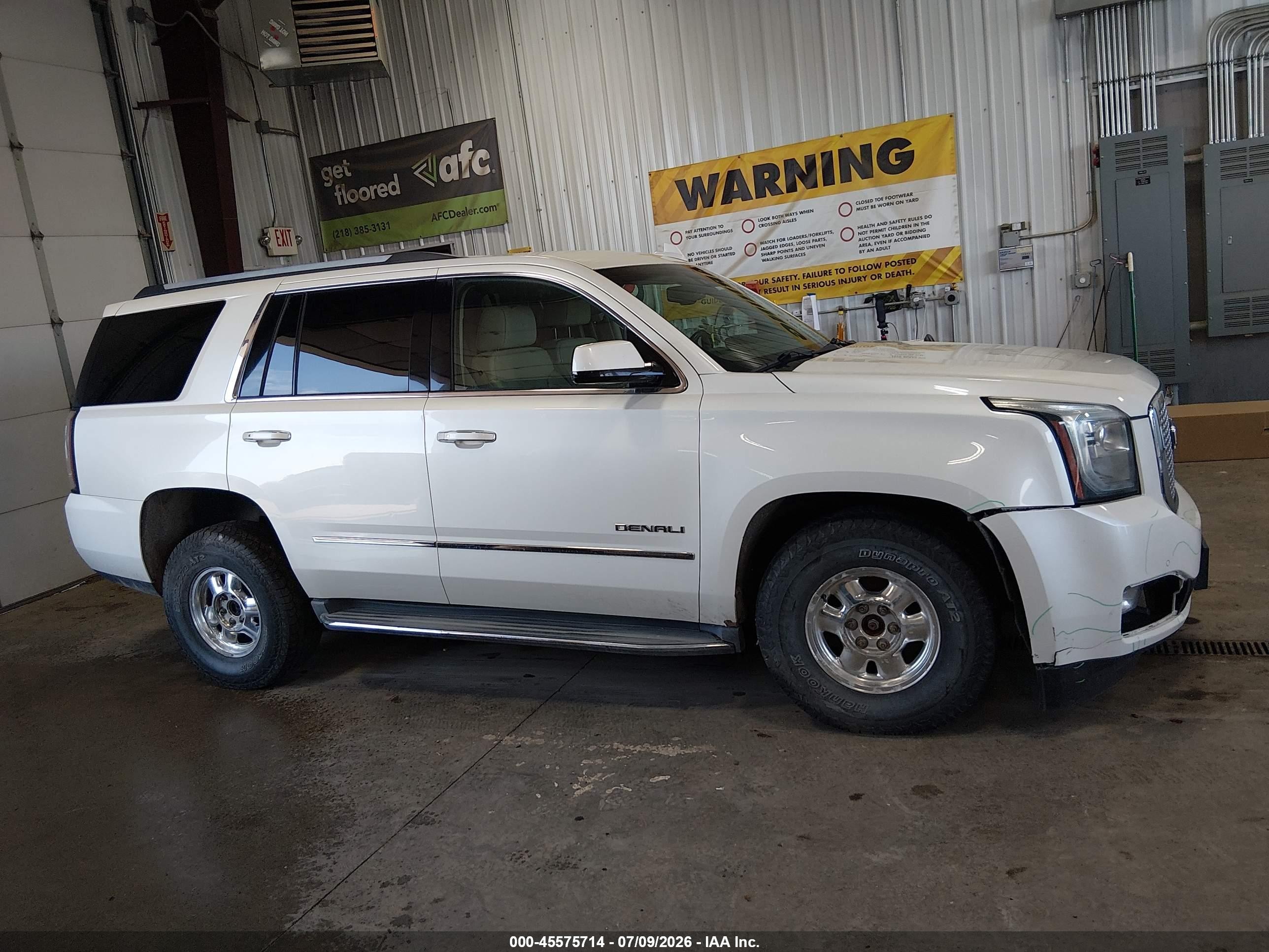 2015 Gmc Yukon Denali White vin: 1GKS2CKJ5FR510752