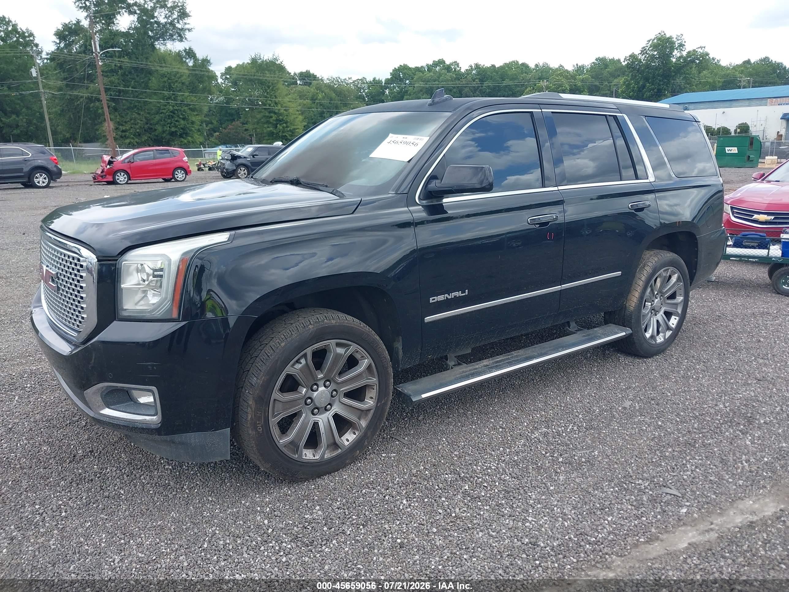 2015 Gmc Yukon Denali Black vin: 1GKS2CKJ6FR557126