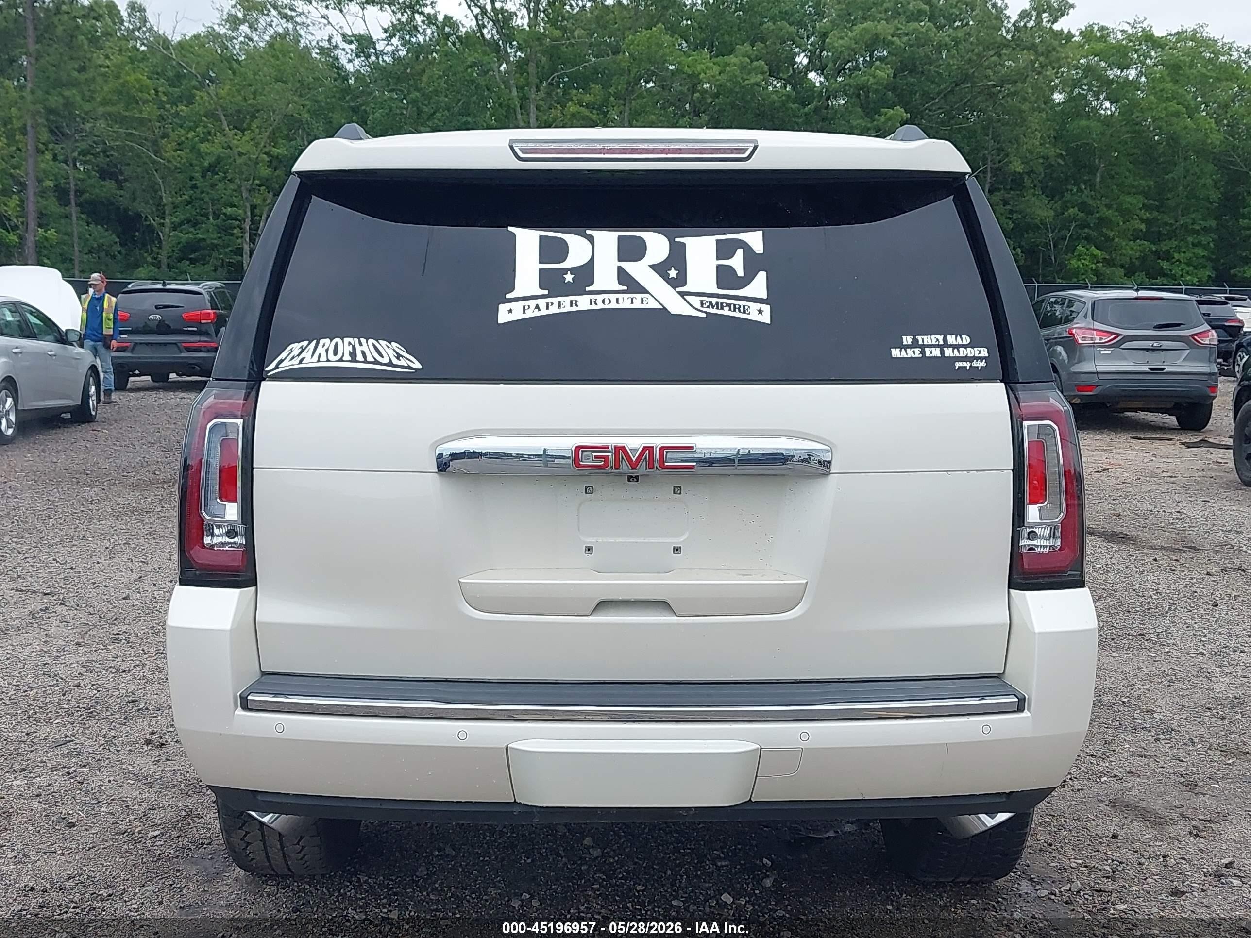 2015 Gmc Yukon Denali Yellow vin: 1GKS2CKJ7FR192505