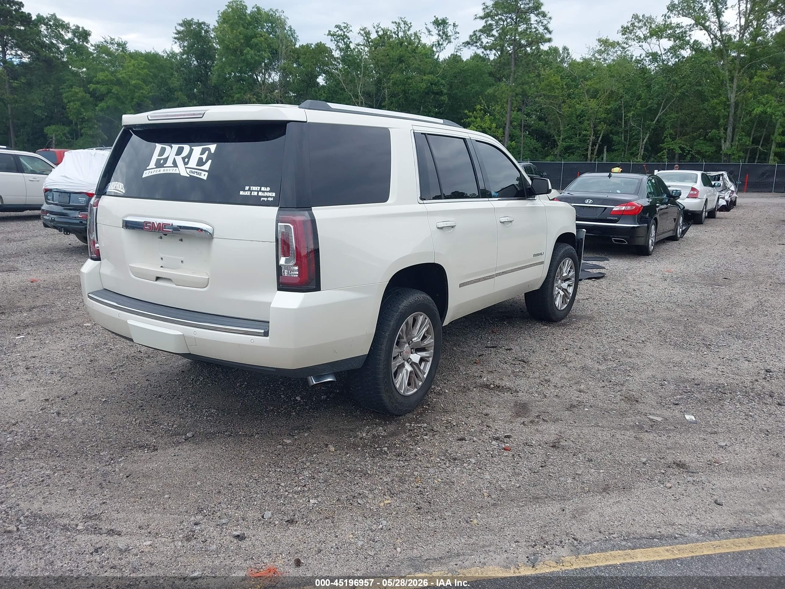 2015 Gmc Yukon Denali Yellow vin: 1GKS2CKJ7FR192505