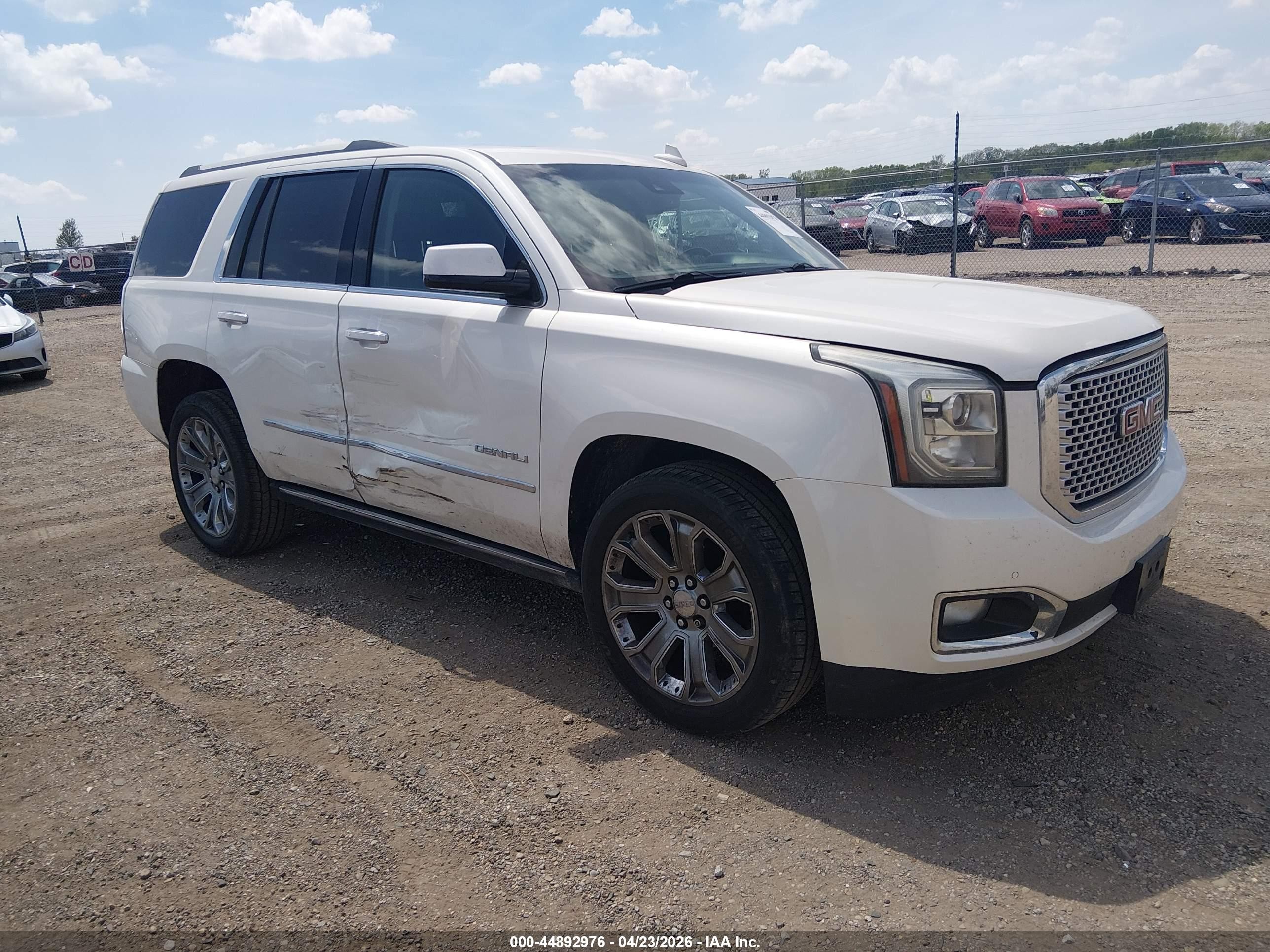 2015 Gmc Yukon Denali White vin: 1GKS2CKJ7FR567583