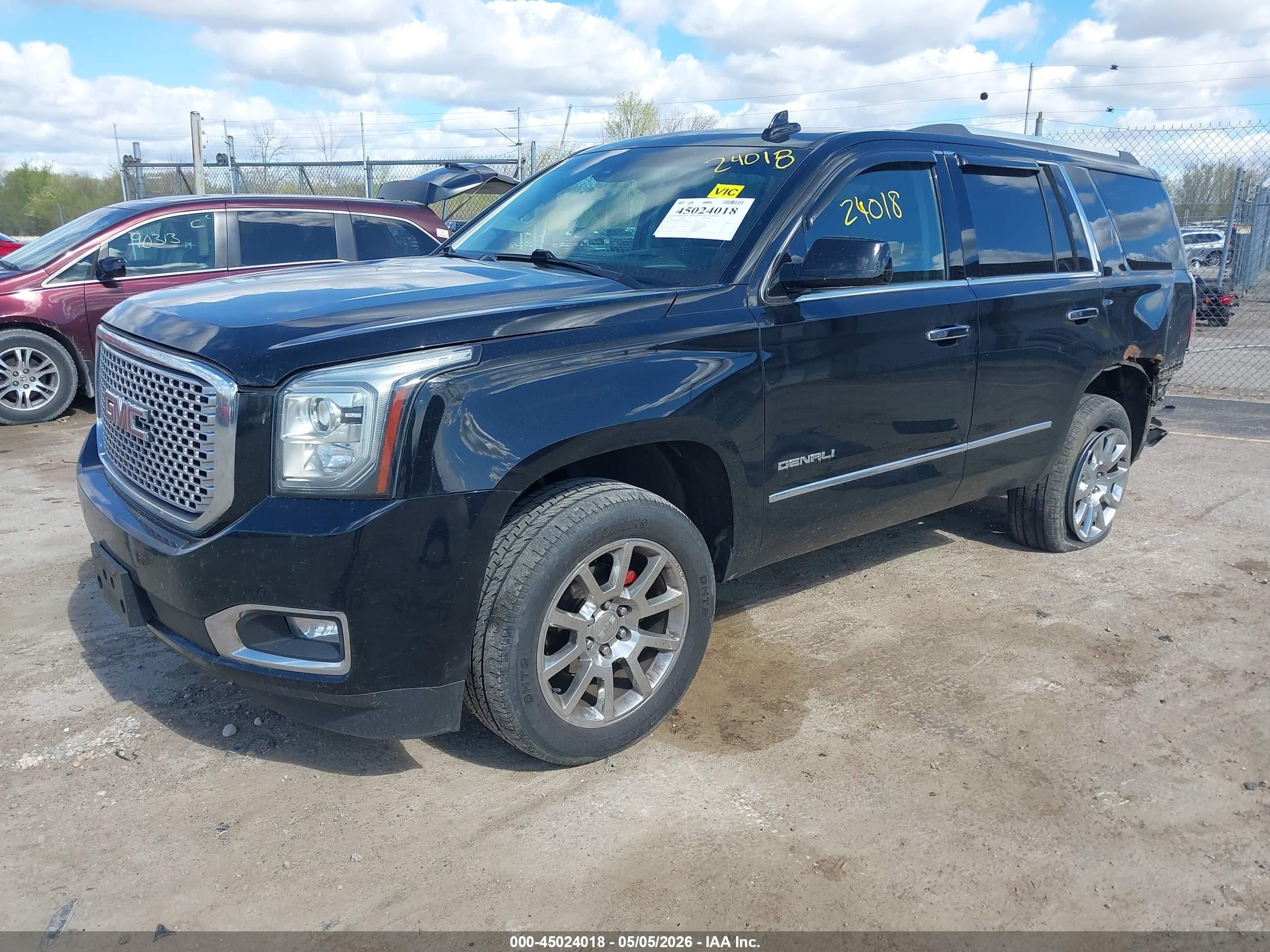 2015 Gmc Yukon Denali Black vin: 1GKS2CKJ8FR546628