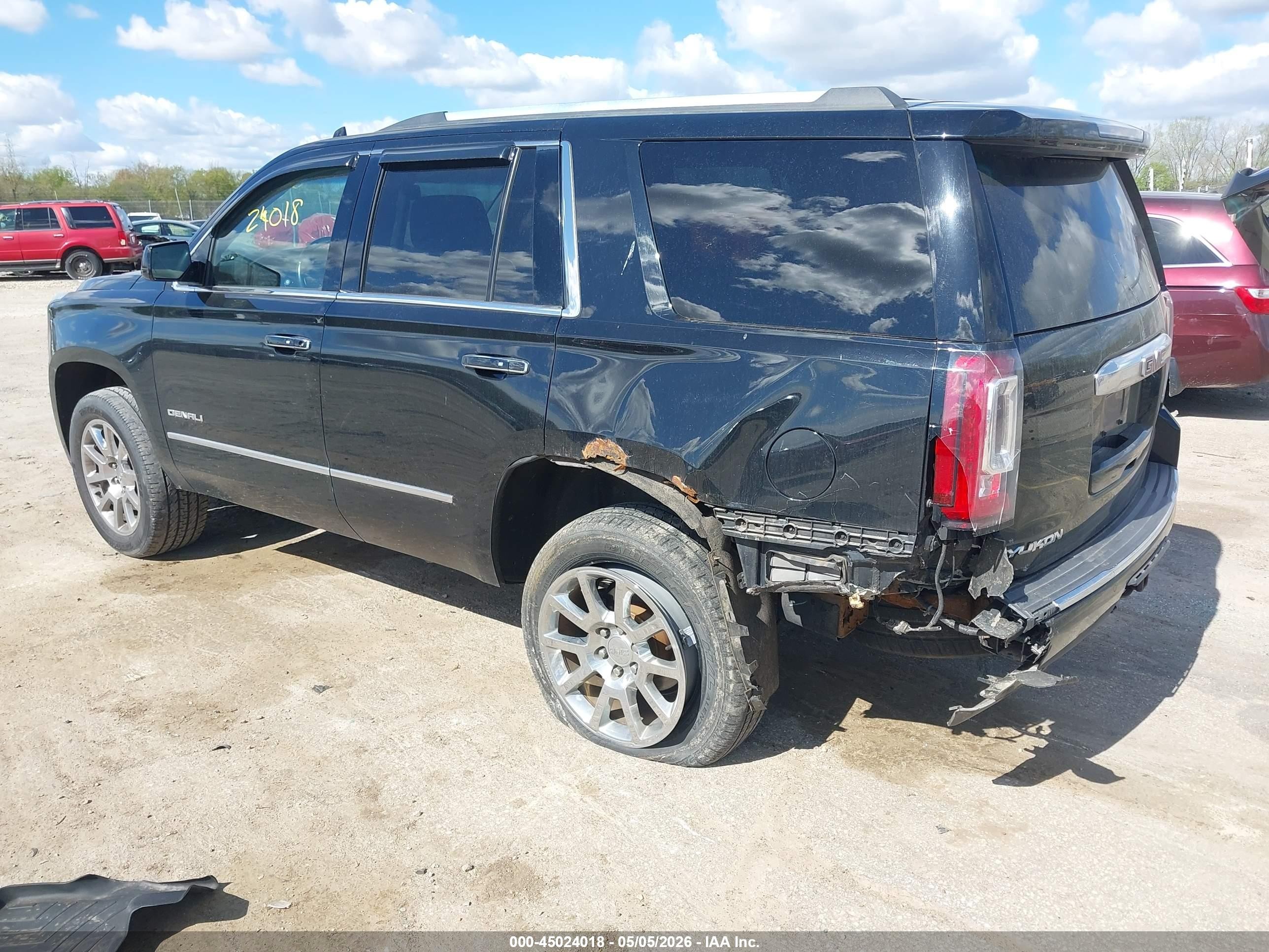 2015 Gmc Yukon Denali Black vin: 1GKS2CKJ8FR546628