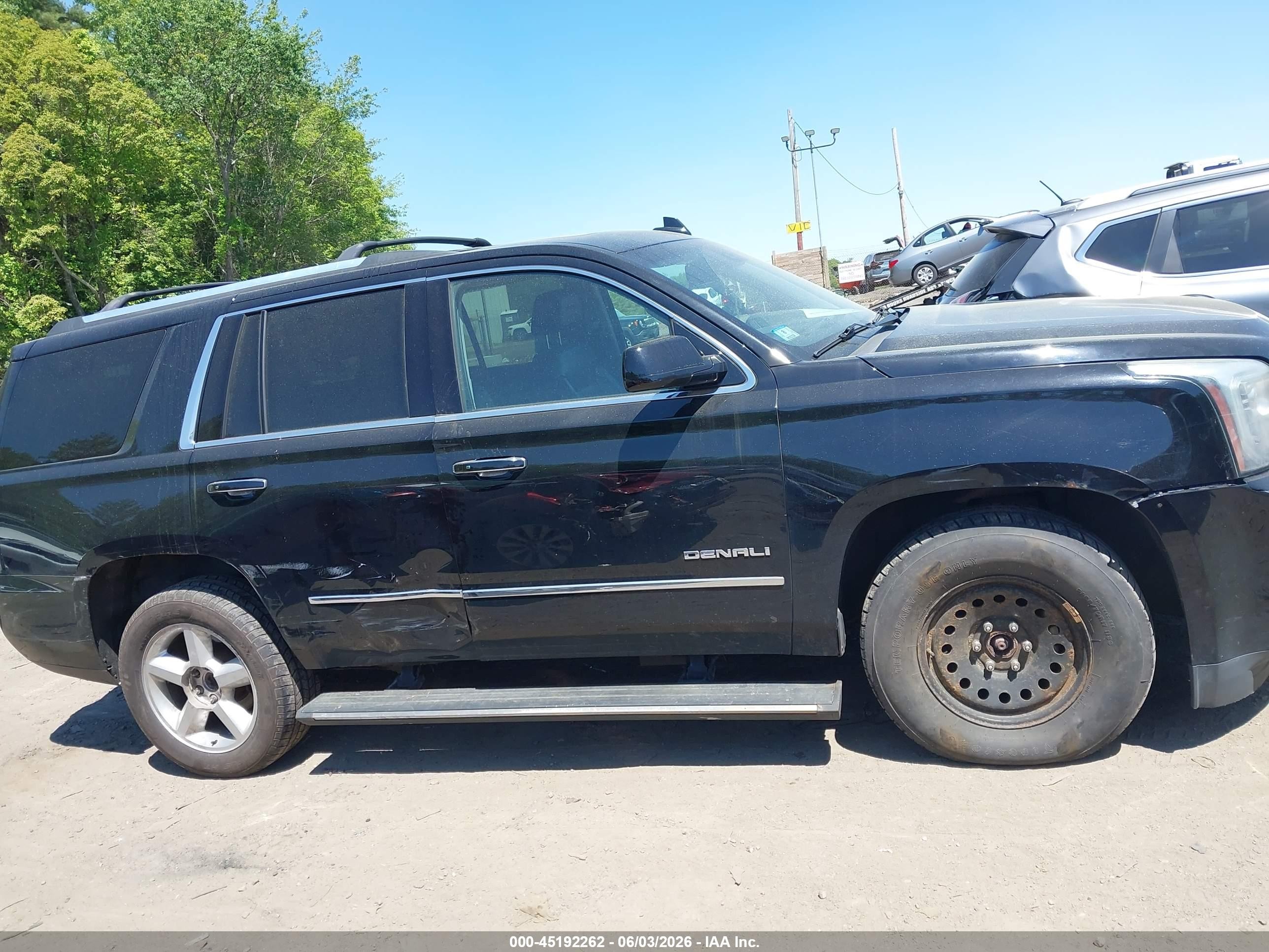 2015 Gmc Yukon Denali Black vin: 1GKS2CKJ8FR560559