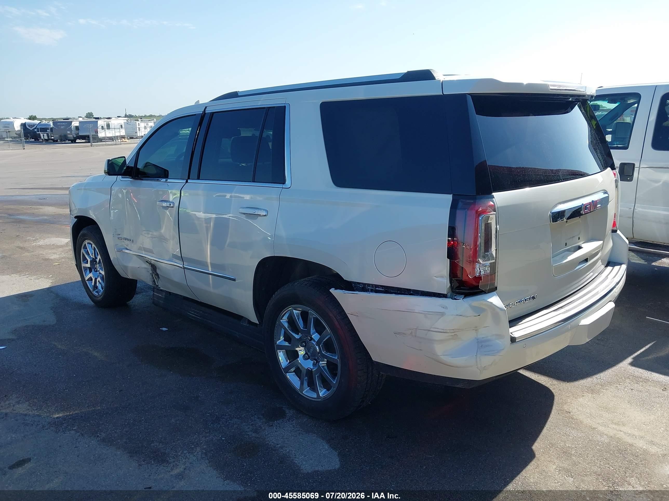 2015 Gmc Yukon Denali White vin: 1GKS2CKJ8FR627659