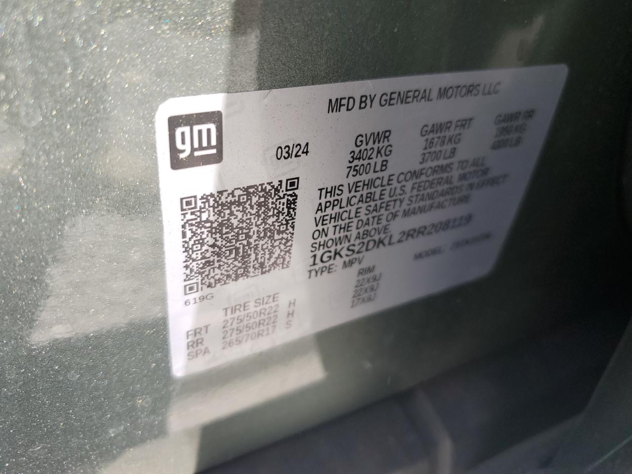 2024 Gmc Yukon Denali Green vin: 1GKS2DKL2RR208119