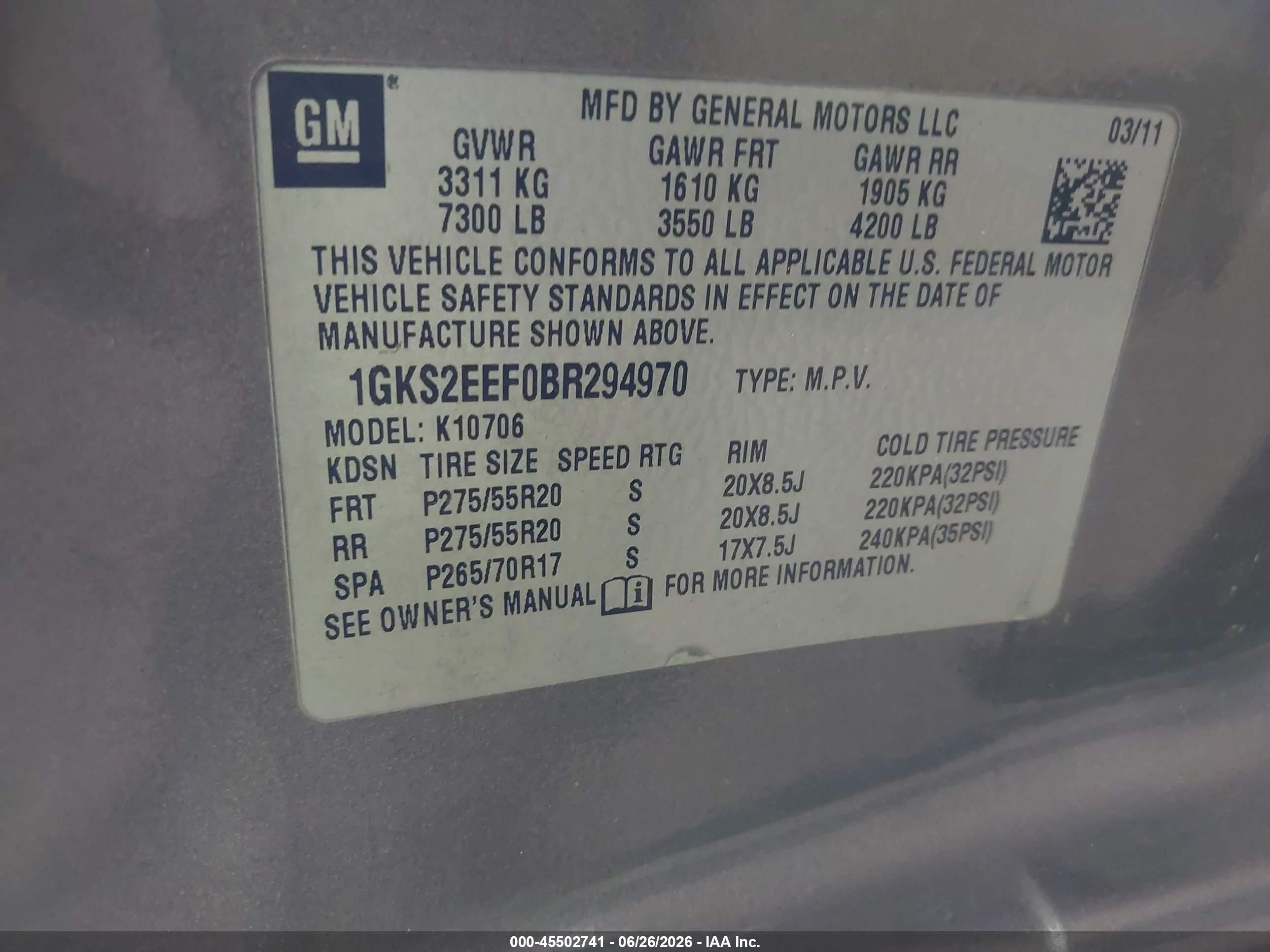 2011 Gmc Yukon Denali Brown vin: 1GKS2EEF0BR294970
