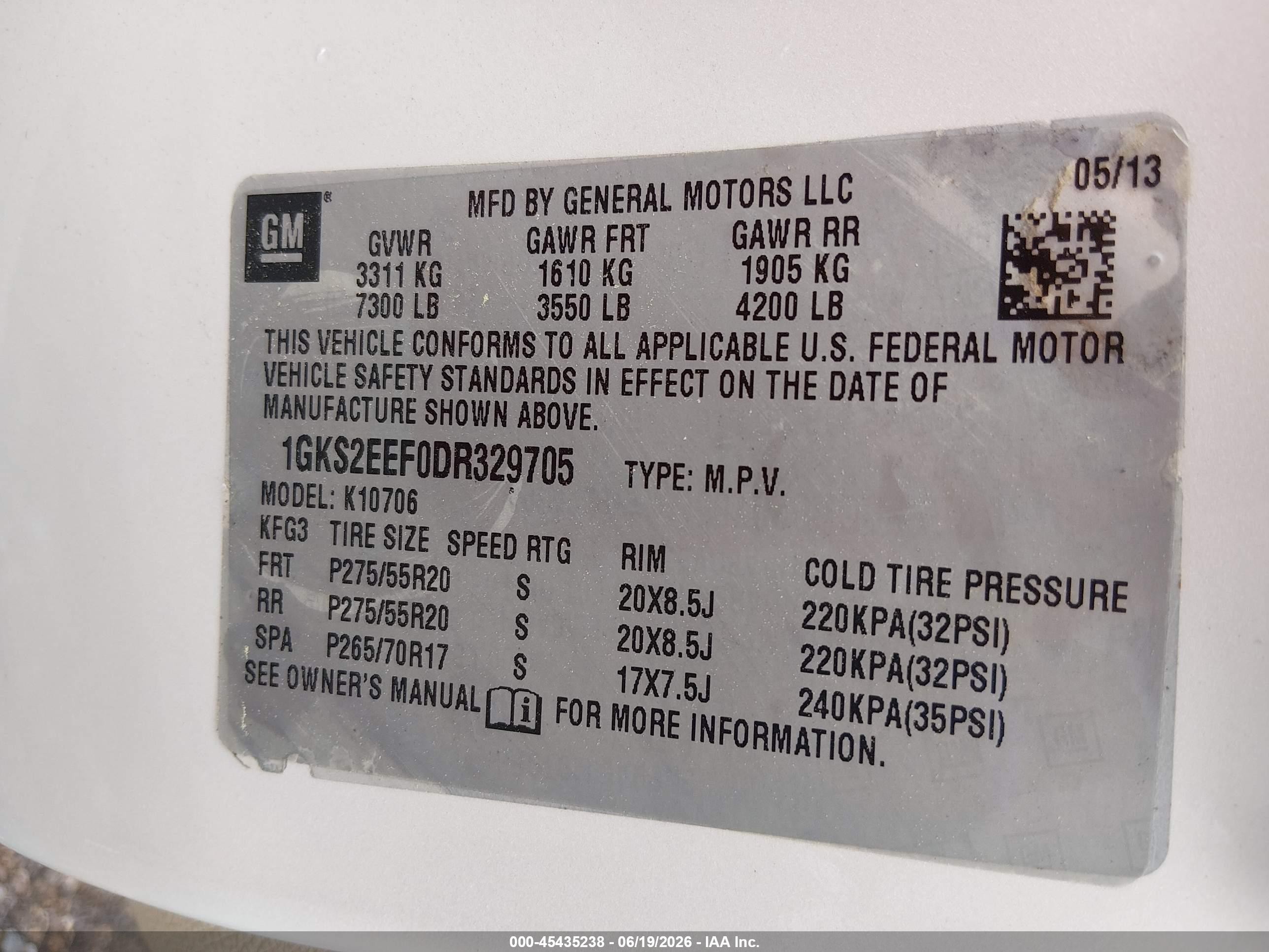 2013 Gmc Yukon Denali Белый vin: 1GKS2EEF0DR329705