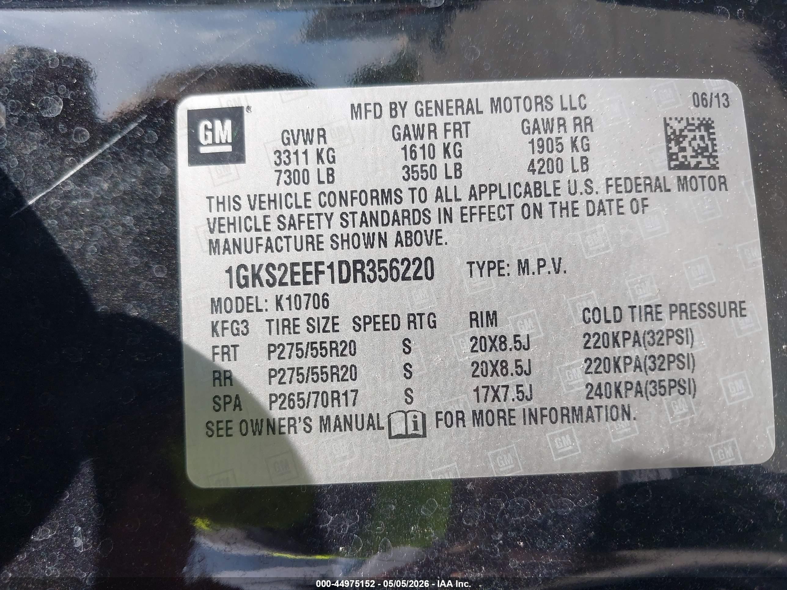 2013 Gmc Yukon Denali Черный vin: 1GKS2EEF1DR356220