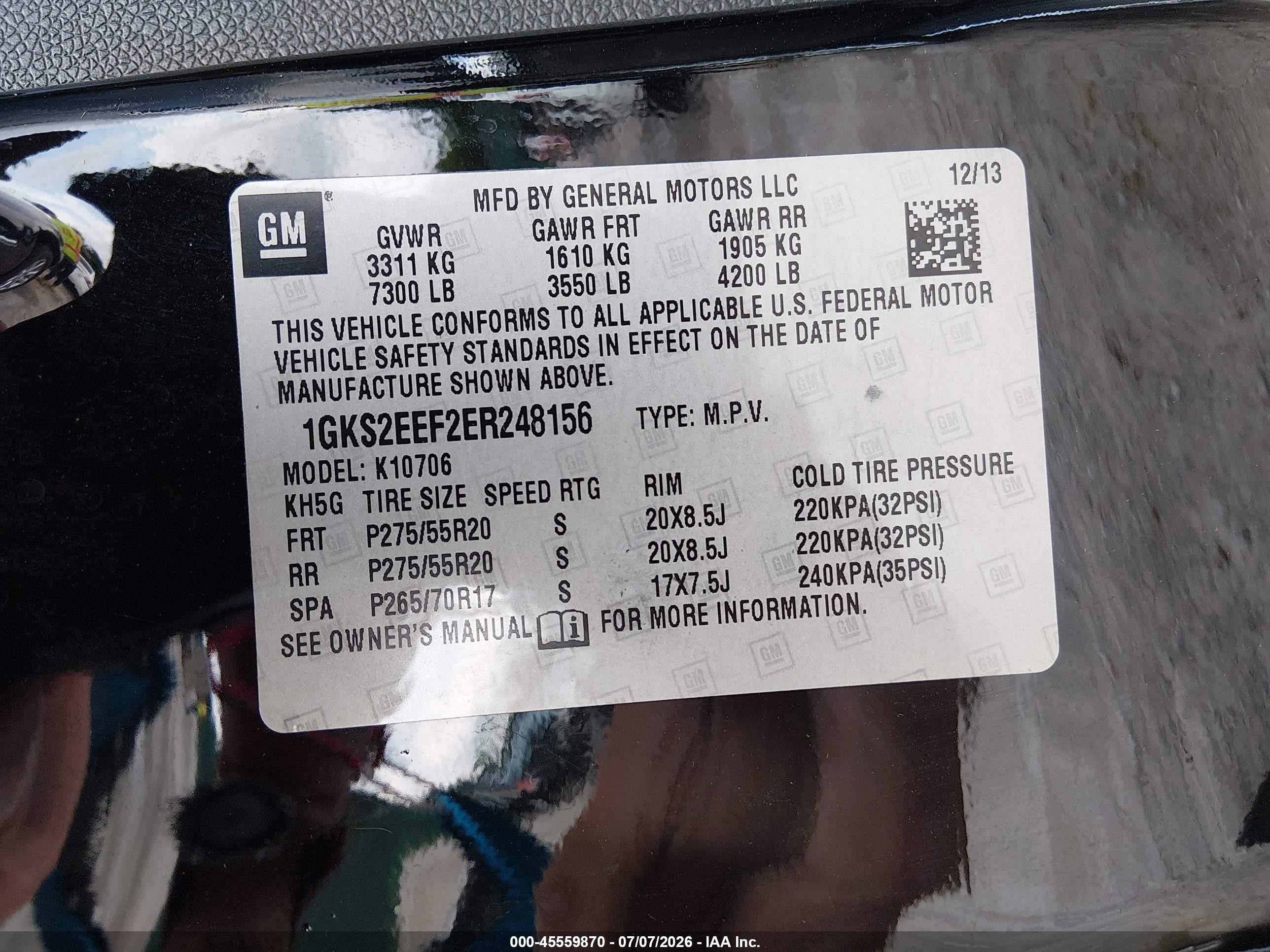 2014 Gmc Yukon Denali Black vin: 1GKS2EEF2ER248156