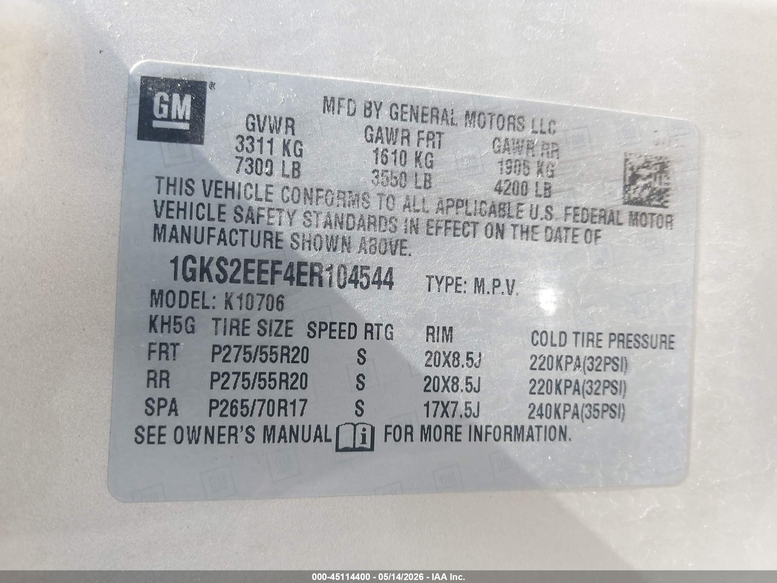 2014 Gmc Yukon Denali Brown vin: 1GKS2EEF4ER104544