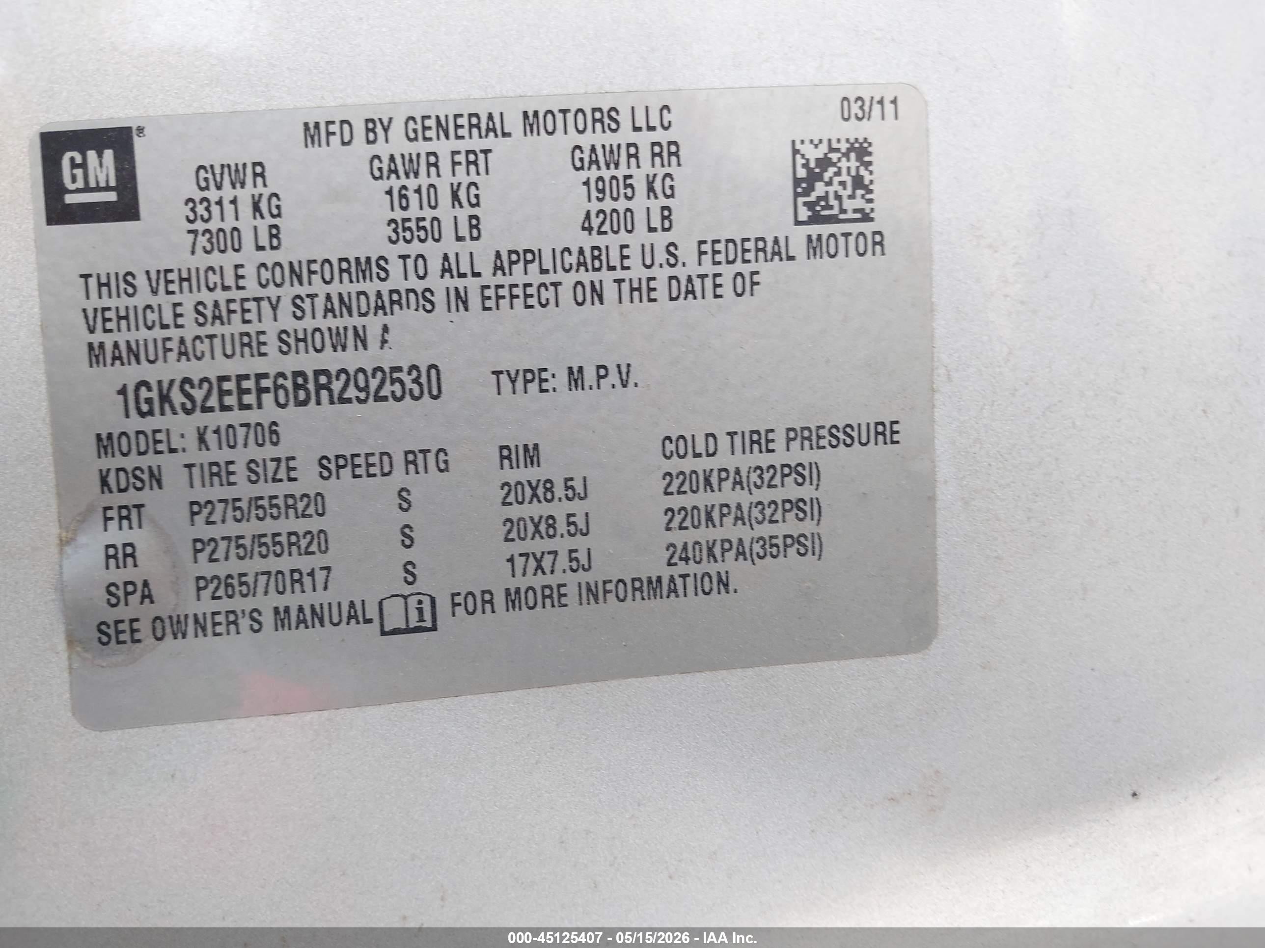 2011 Gmc Yukon Denali Silver vin: 1GKS2EEF6BR292530