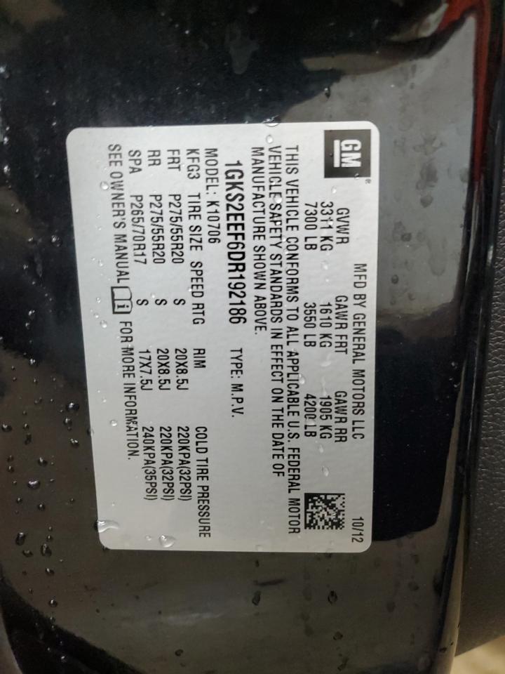 2013 Gmc Yukon Denali Black vin: 1GKS2EEF6DR192186