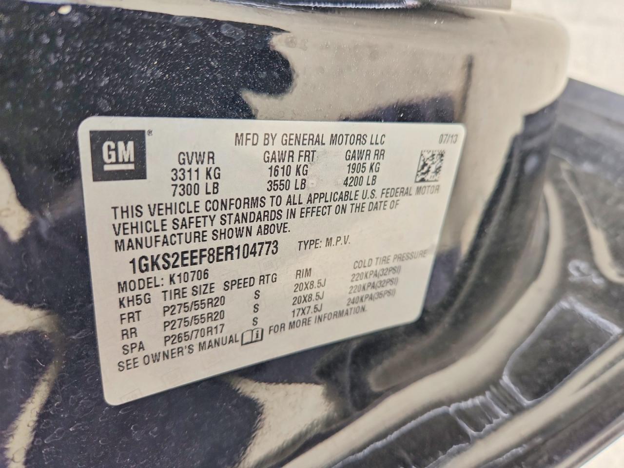 2014 Gmc Yukon Denali Black vin: 1GKS2EEF8ER104773