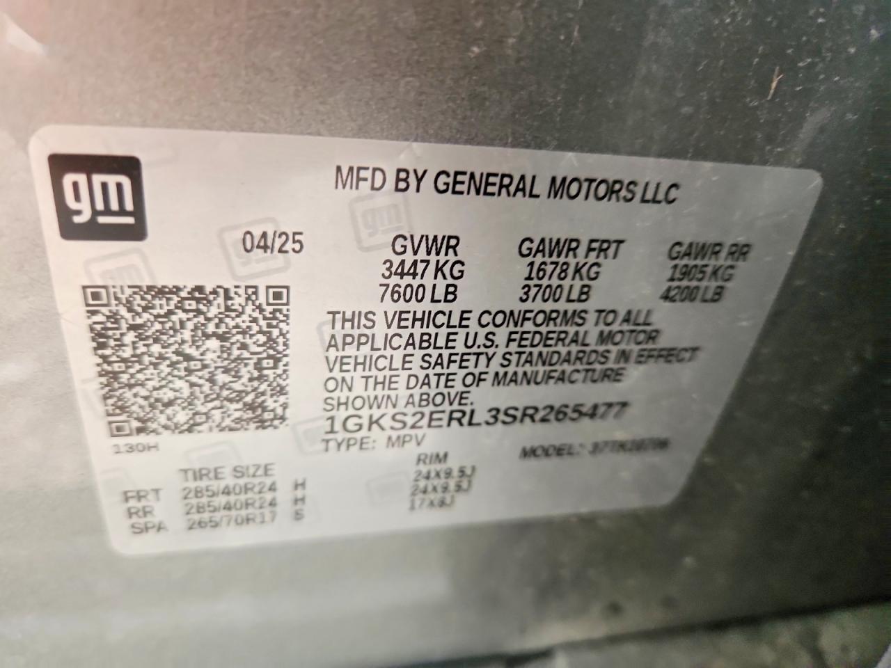 2025 Gmc Yukon Denali Ultimate Gray vin: 1GKS2ERL3SR265477