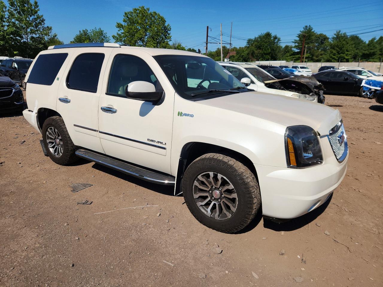 2012 Gmc Yukon Denali Hybrid Белый vin: 1GKS2GEJ3CR222808
