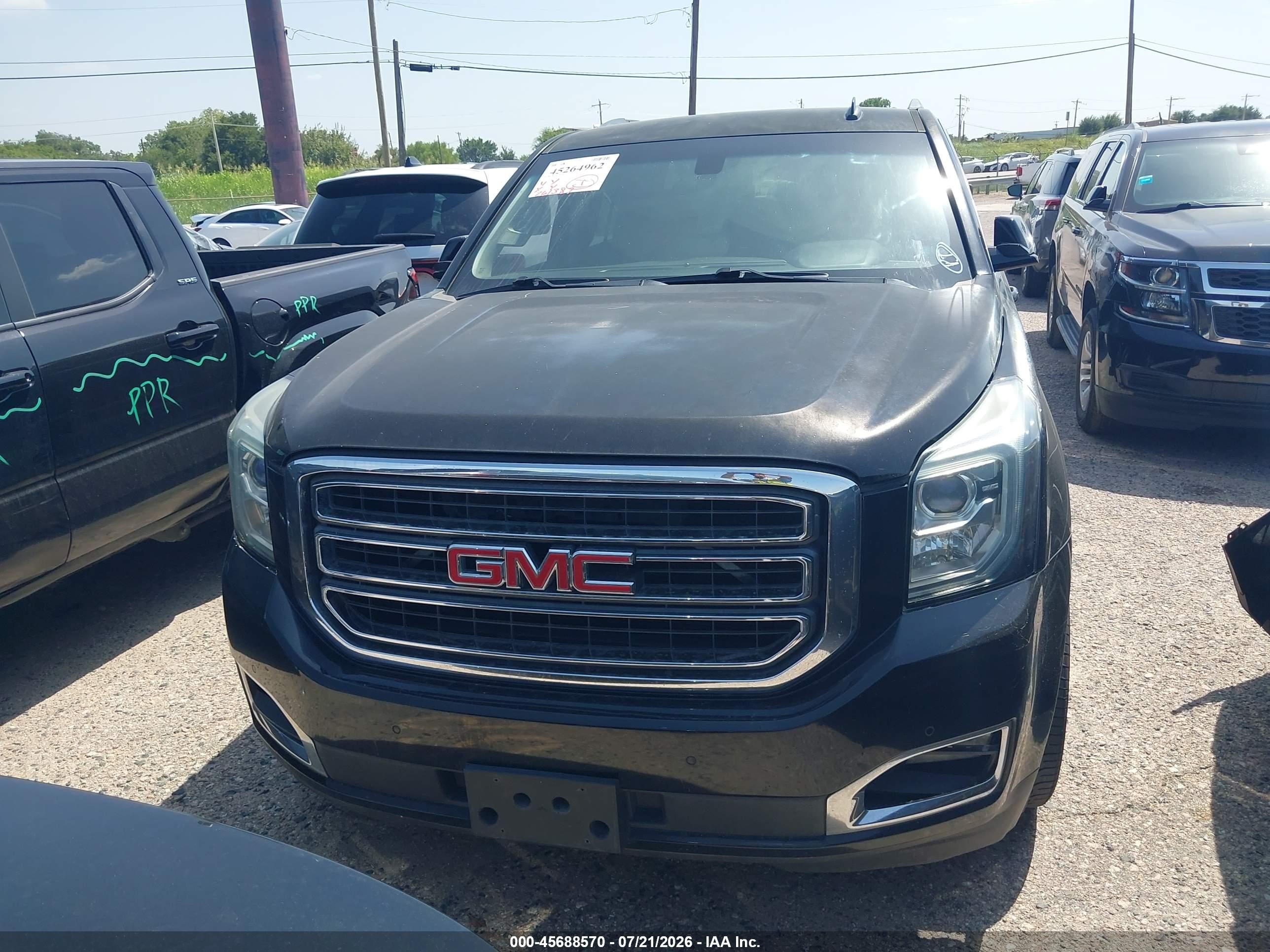 2015 Gmc Yukon Xl 1500 Sle Black vin: 1GKS2GKC5FR153792