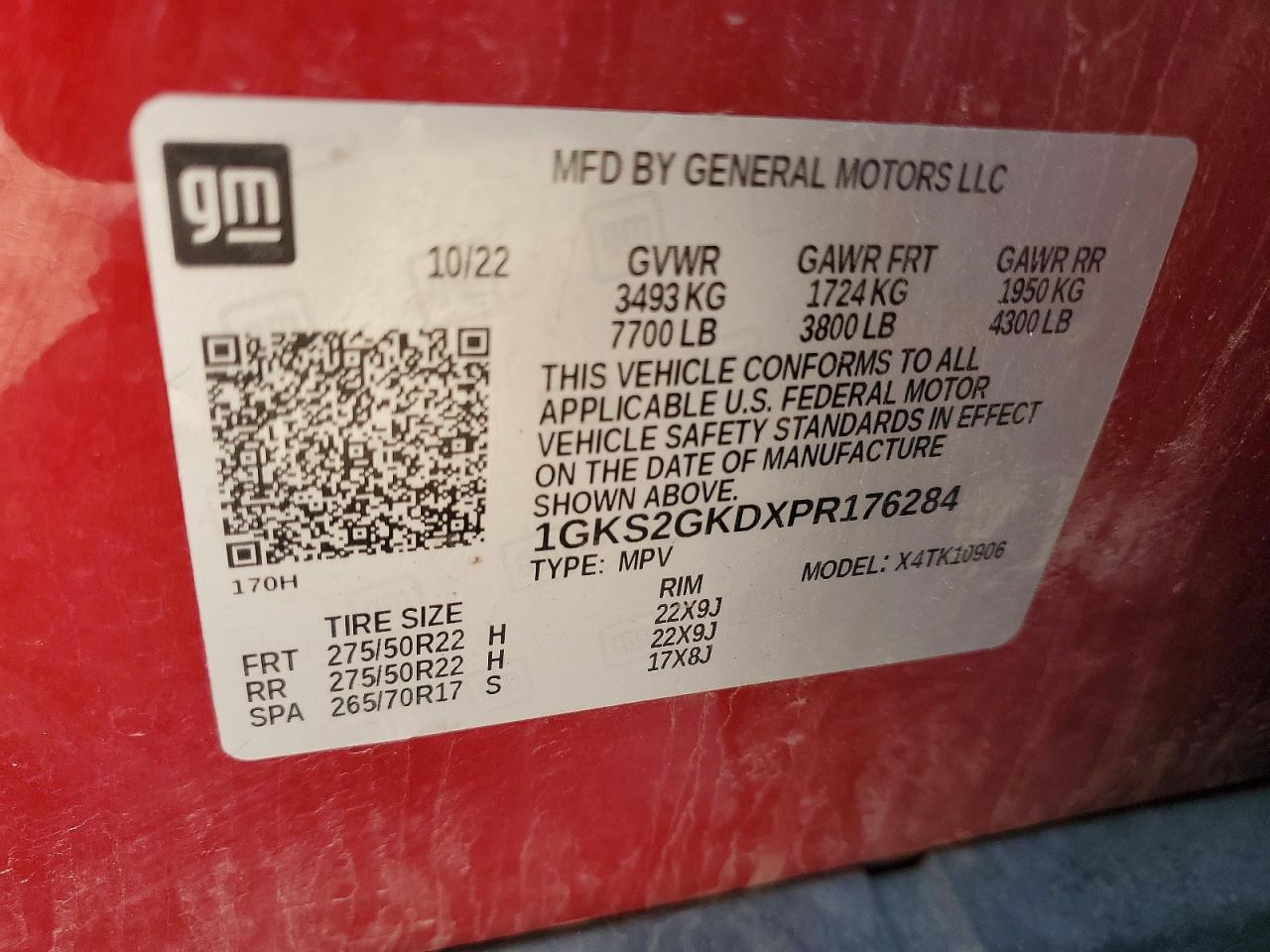 2023 Gmc Yukon Xl K1500 Slt Red vin: 1GKS2GKDXPR176284