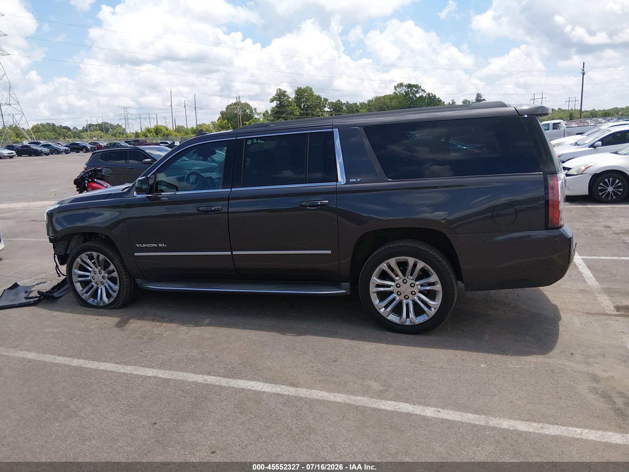 2015 Gmc Yukon Xl 1500 Slt Gray vin: 1GKS2HKC0FR574907
