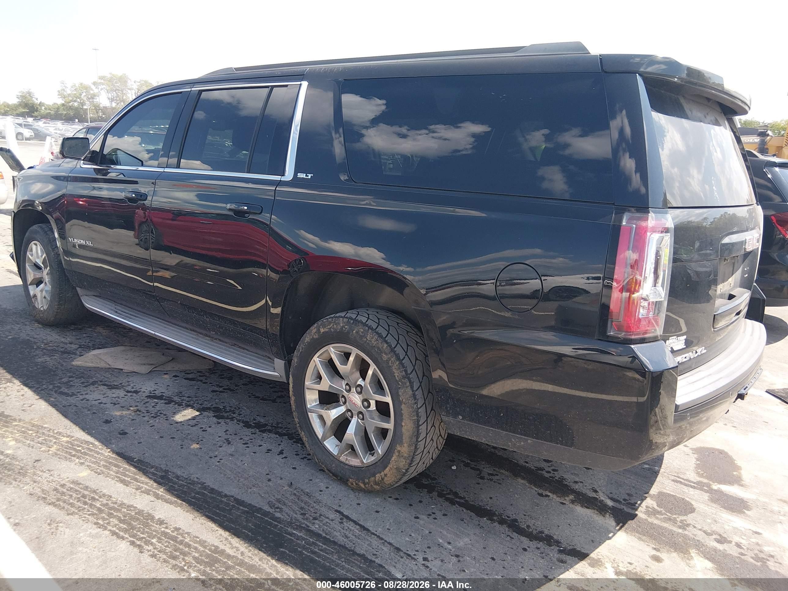2015 Gmc Yukon Xl K1500 Slt Black vin: 1GKS2HKC1FR124294