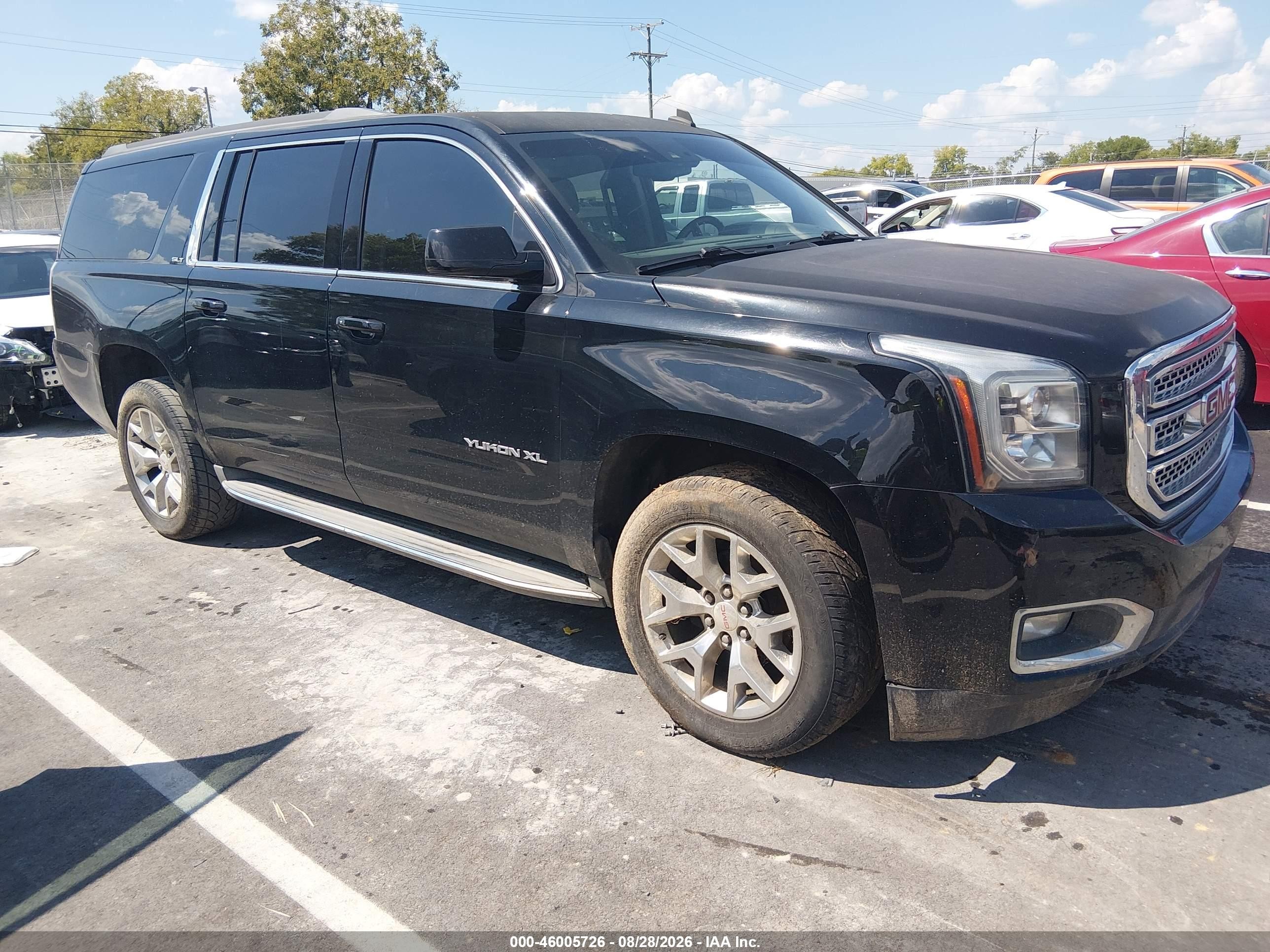 2015 Gmc Yukon Xl K1500 Slt Black vin: 1GKS2HKC1FR124294