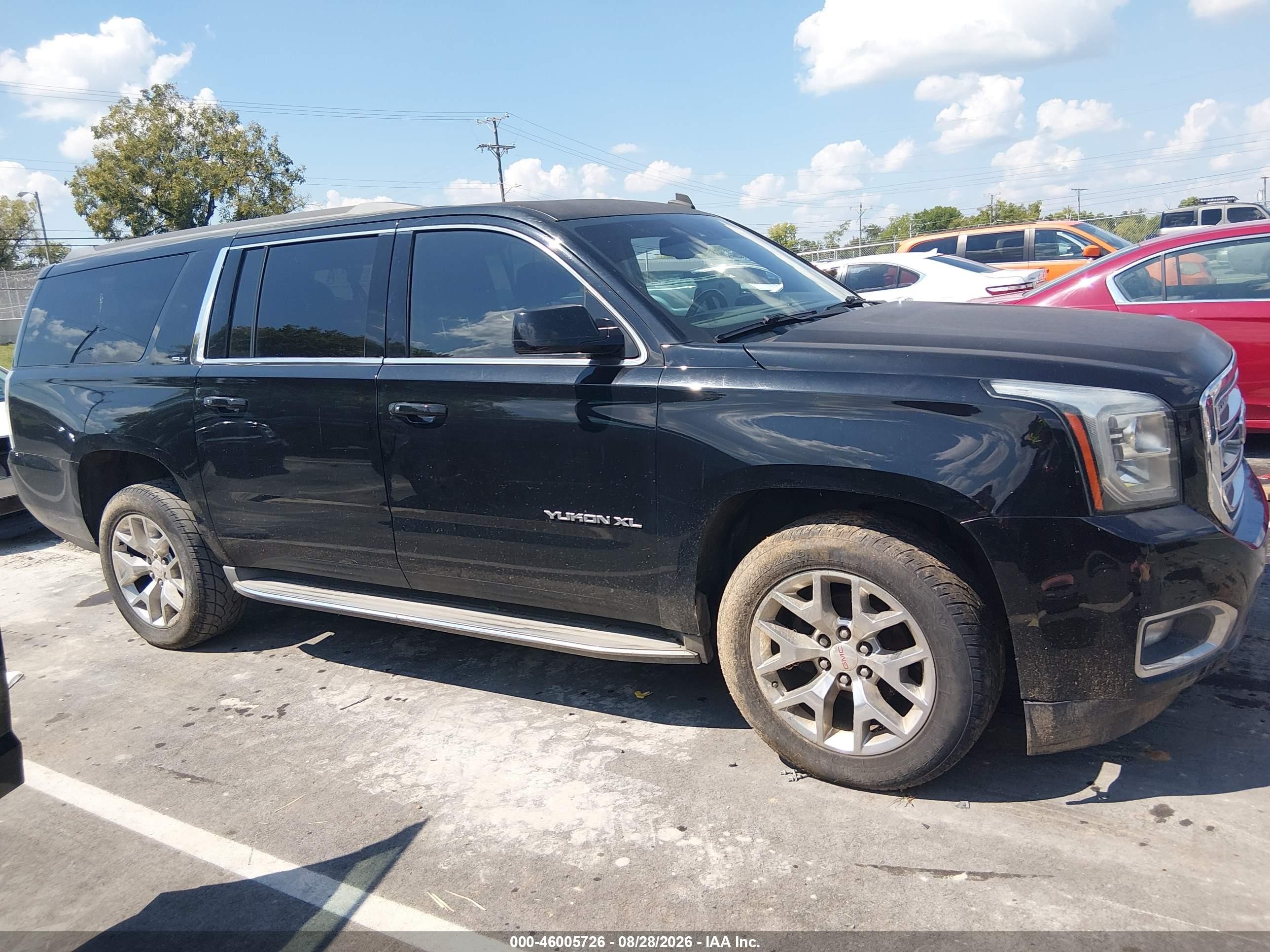 2015 Gmc Yukon Xl K1500 Slt Black vin: 1GKS2HKC1FR124294