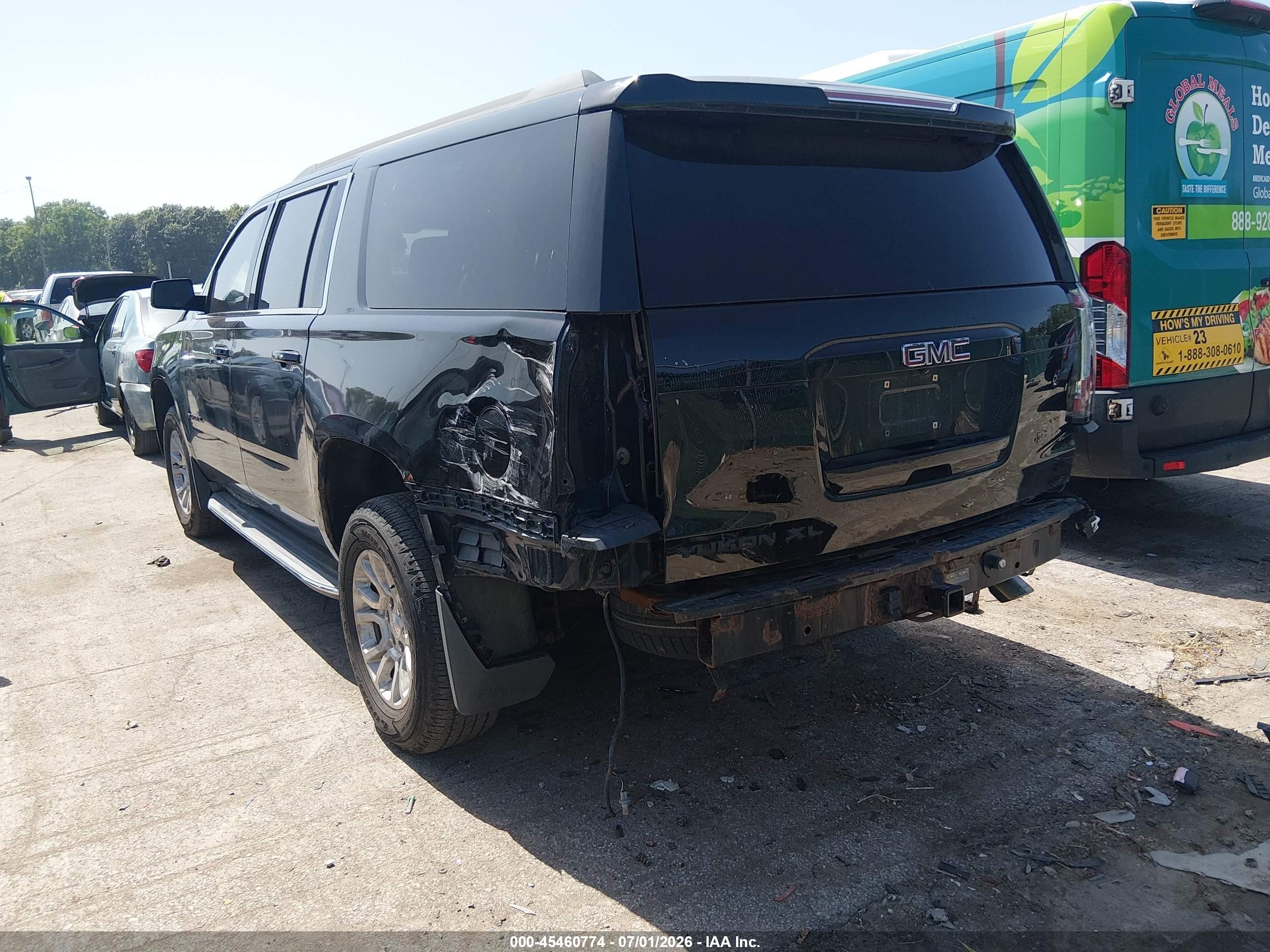 2015 Gmc Yukon Xl 1500 Slt Black vin: 1GKS2HKC7FR123845