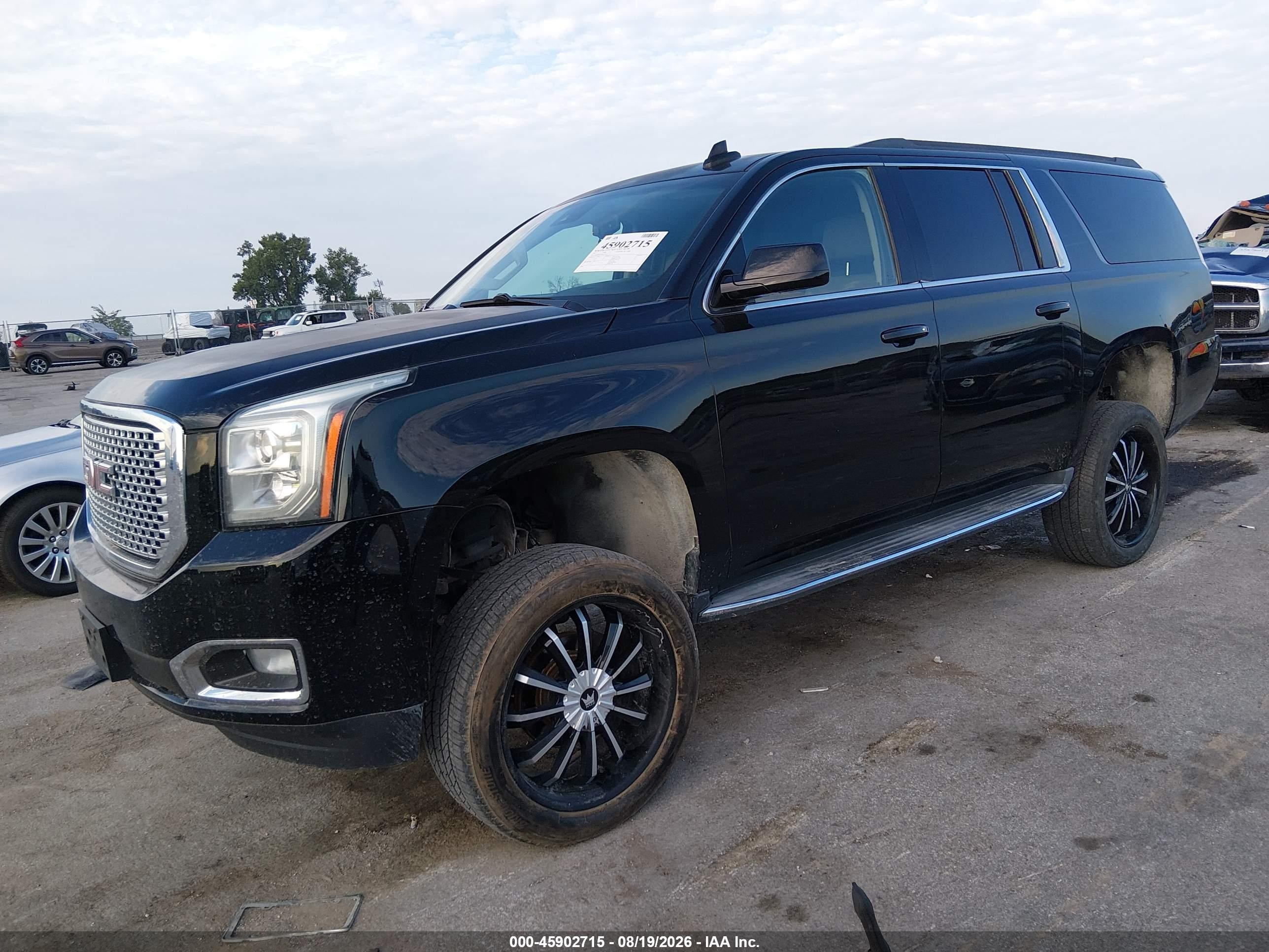 2015 Gmc Yukon Xl 1500 Slt Black vin: 1GKS2HKC7FR571194