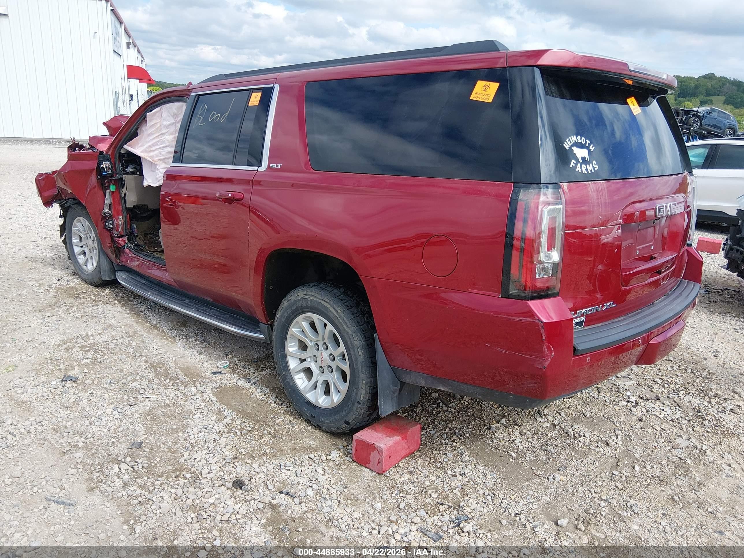 2015 Gmc Yukon Xl 1500 Slt Red vin: 1GKS2HKC9FR698464
