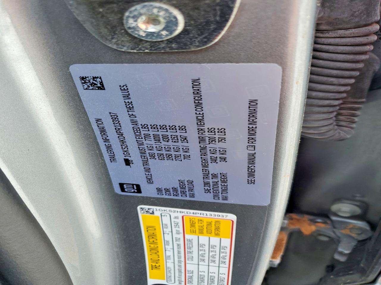 2023 Gmc Yukon Xl K1500 At4 Gray vin: 1GKS2HKD4PR133937