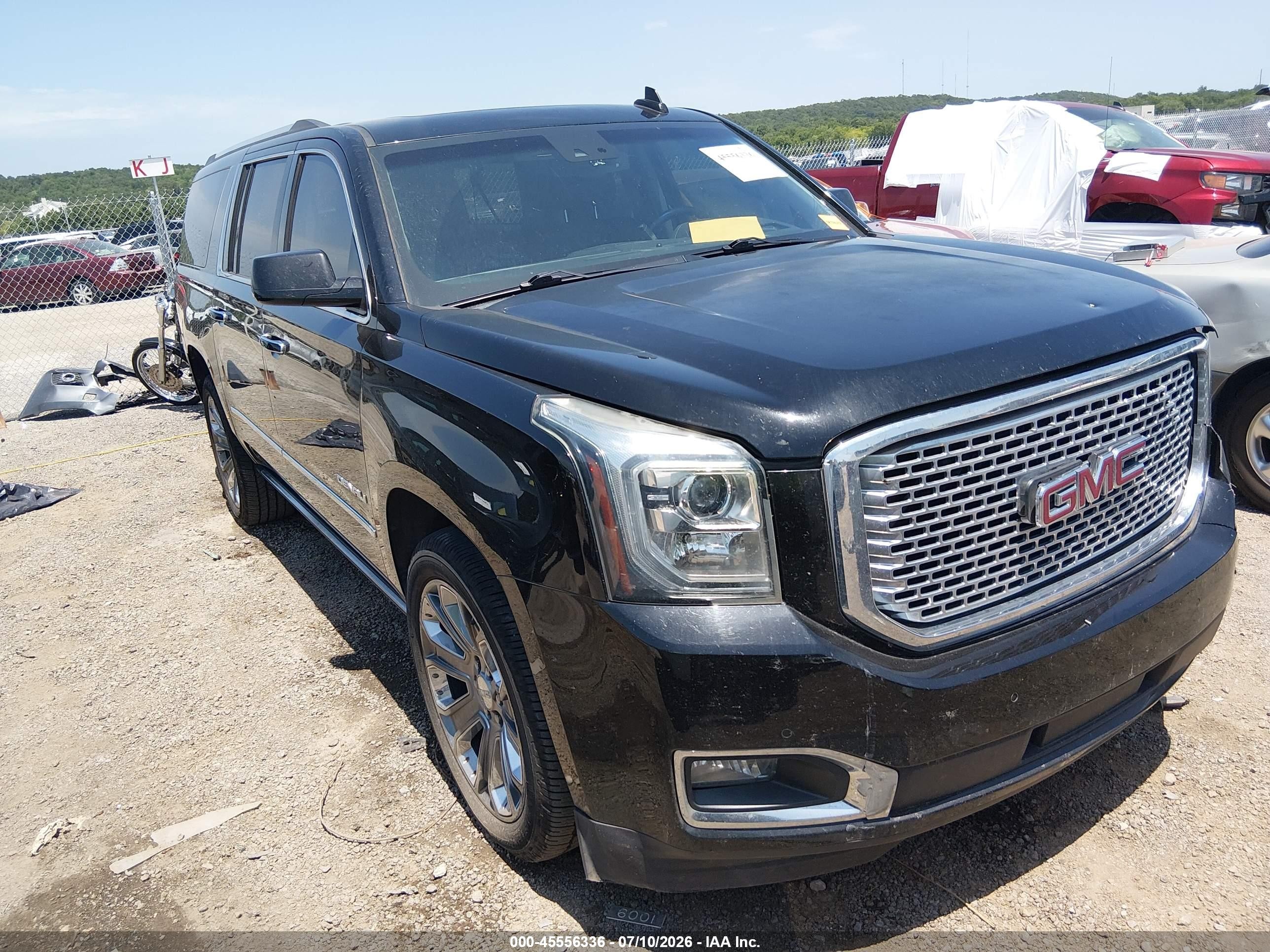 2015 Gmc Yukon Xl 1500 Denali Black vin: 1GKS2JKJ0FR568322