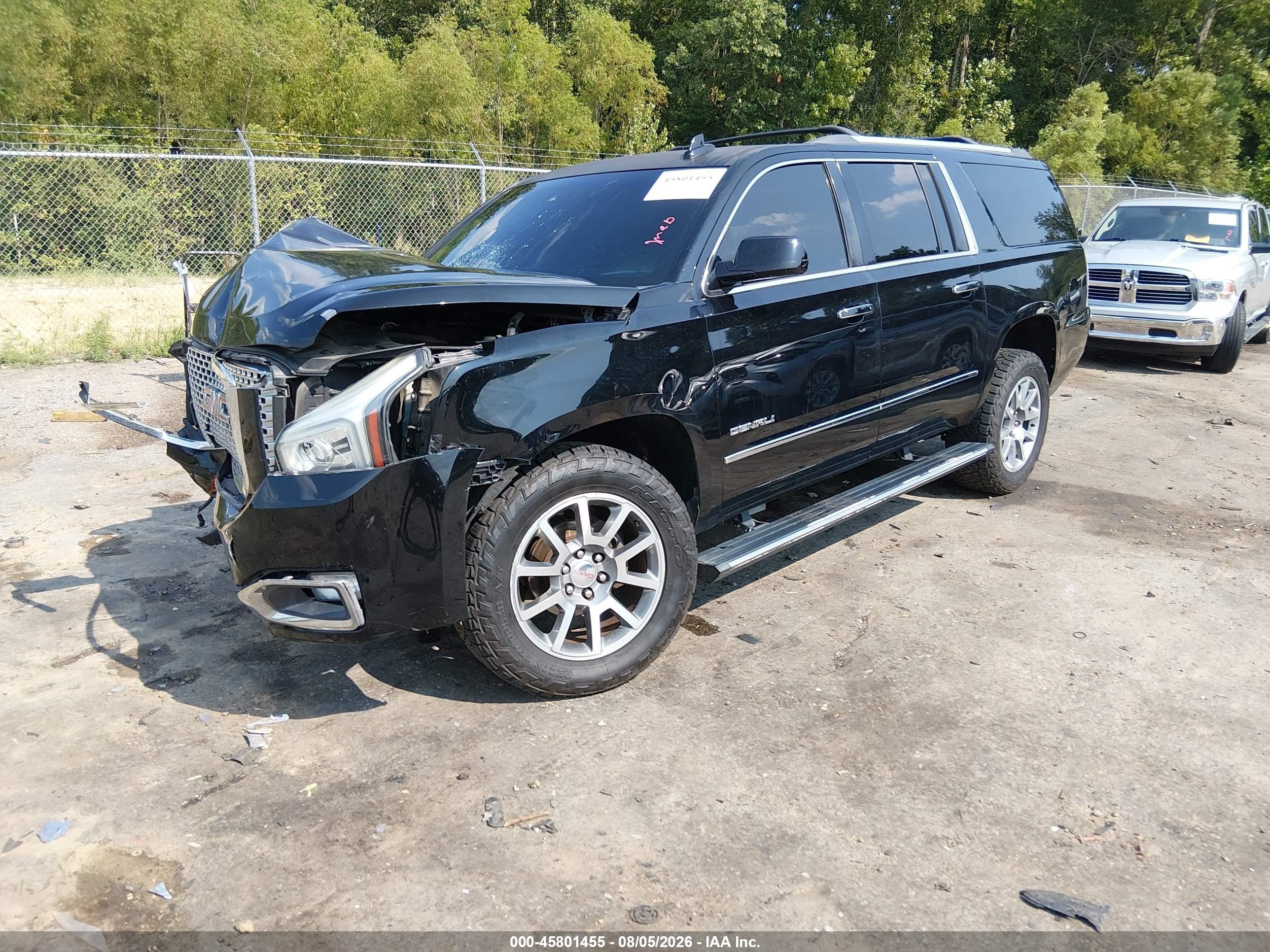 2015 Gmc Yukon Xl 1500 Denali Black vin: 1GKS2JKJ0FR587470