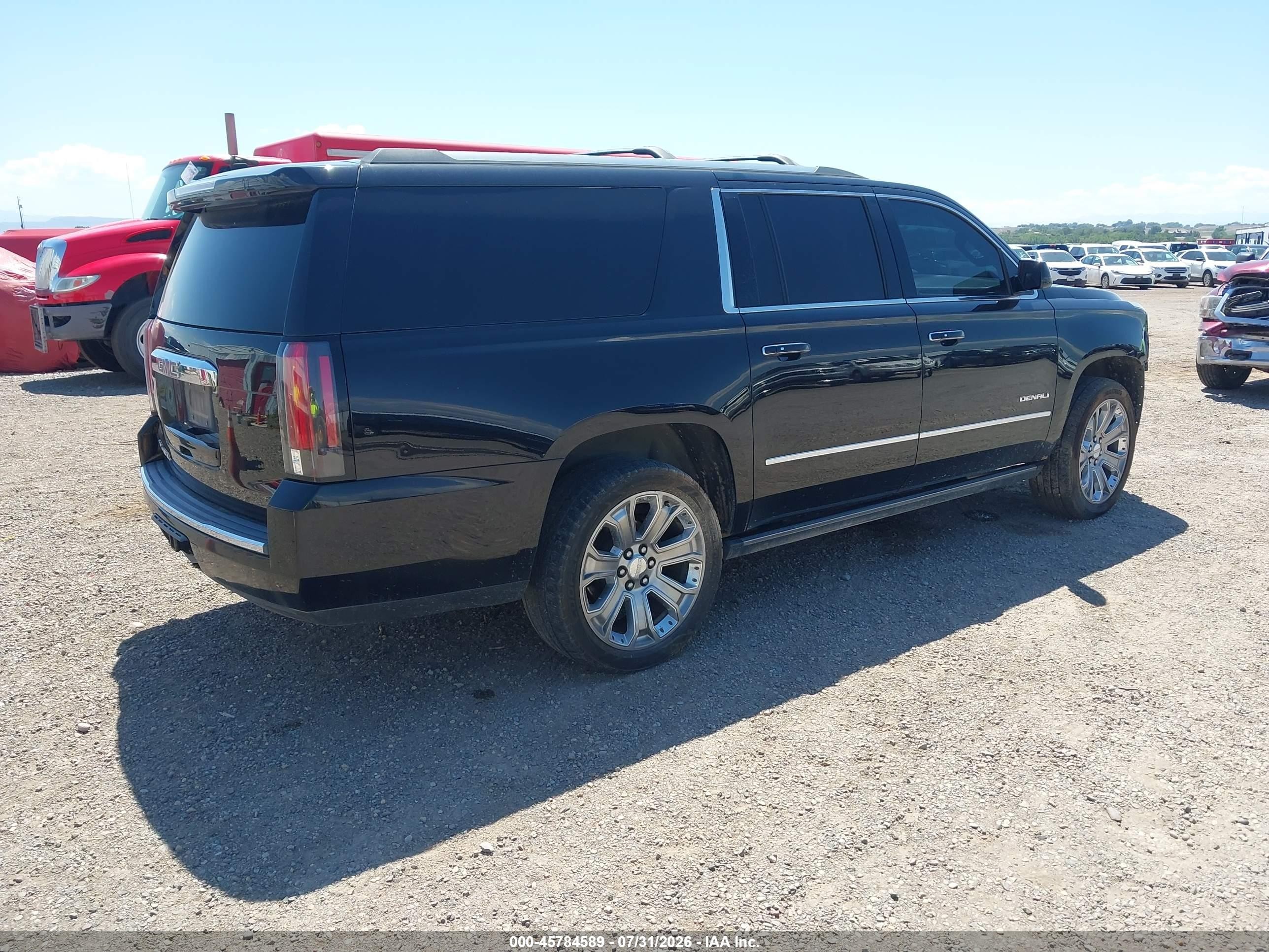 2015 Gmc Yukon Xl 1500 Denali Black vin: 1GKS2JKJ8FR154253