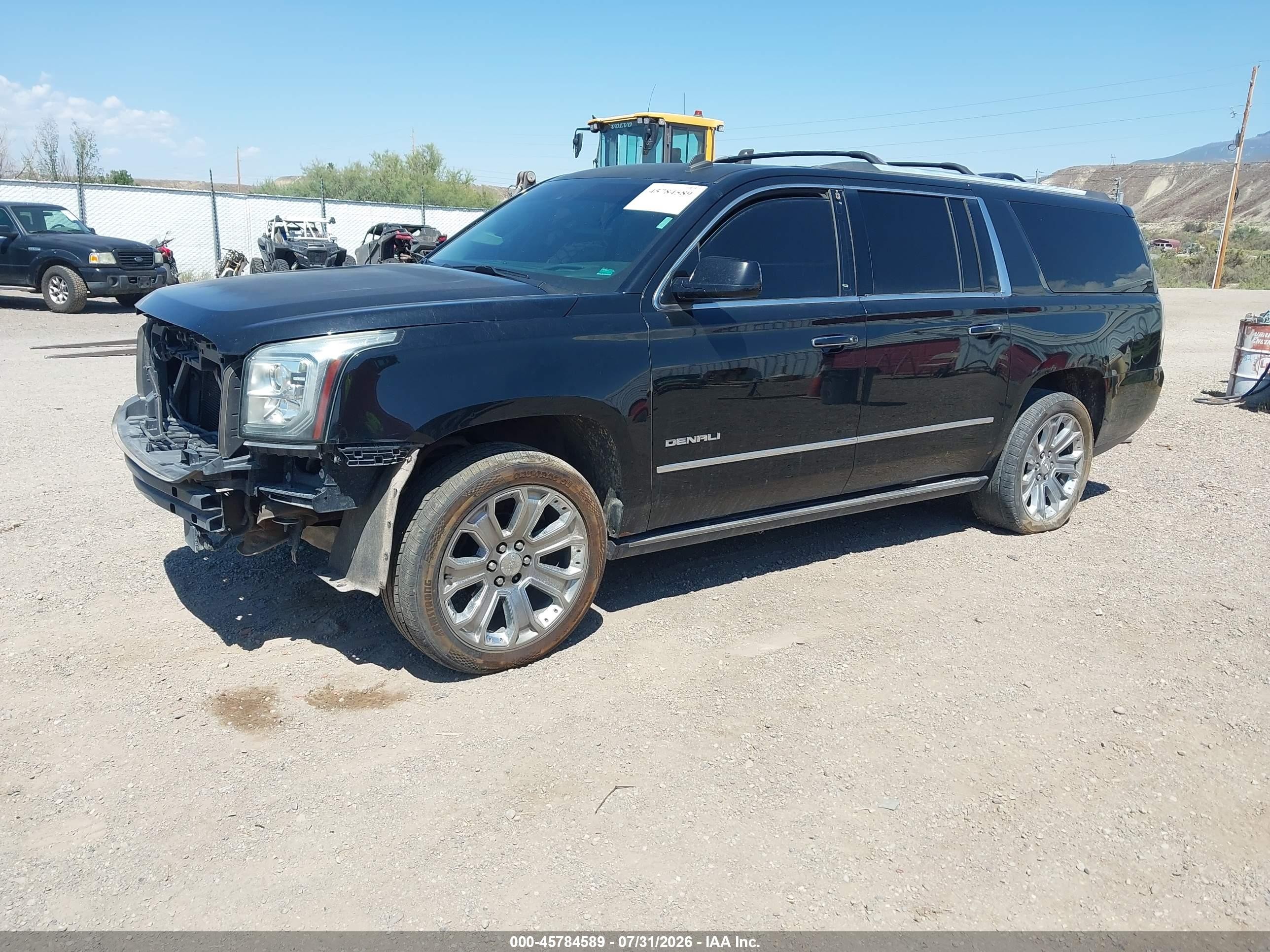 2015 Gmc Yukon Xl 1500 Denali Black vin: 1GKS2JKJ8FR154253