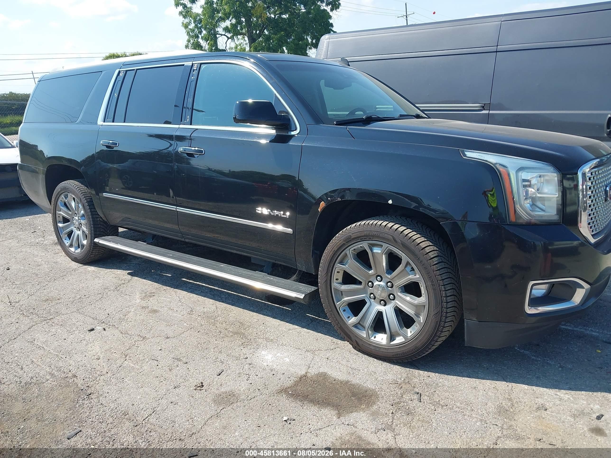 2015 Gmc Yukon Xl 1500 Denali Black vin: 1GKS2JKJXFR154349