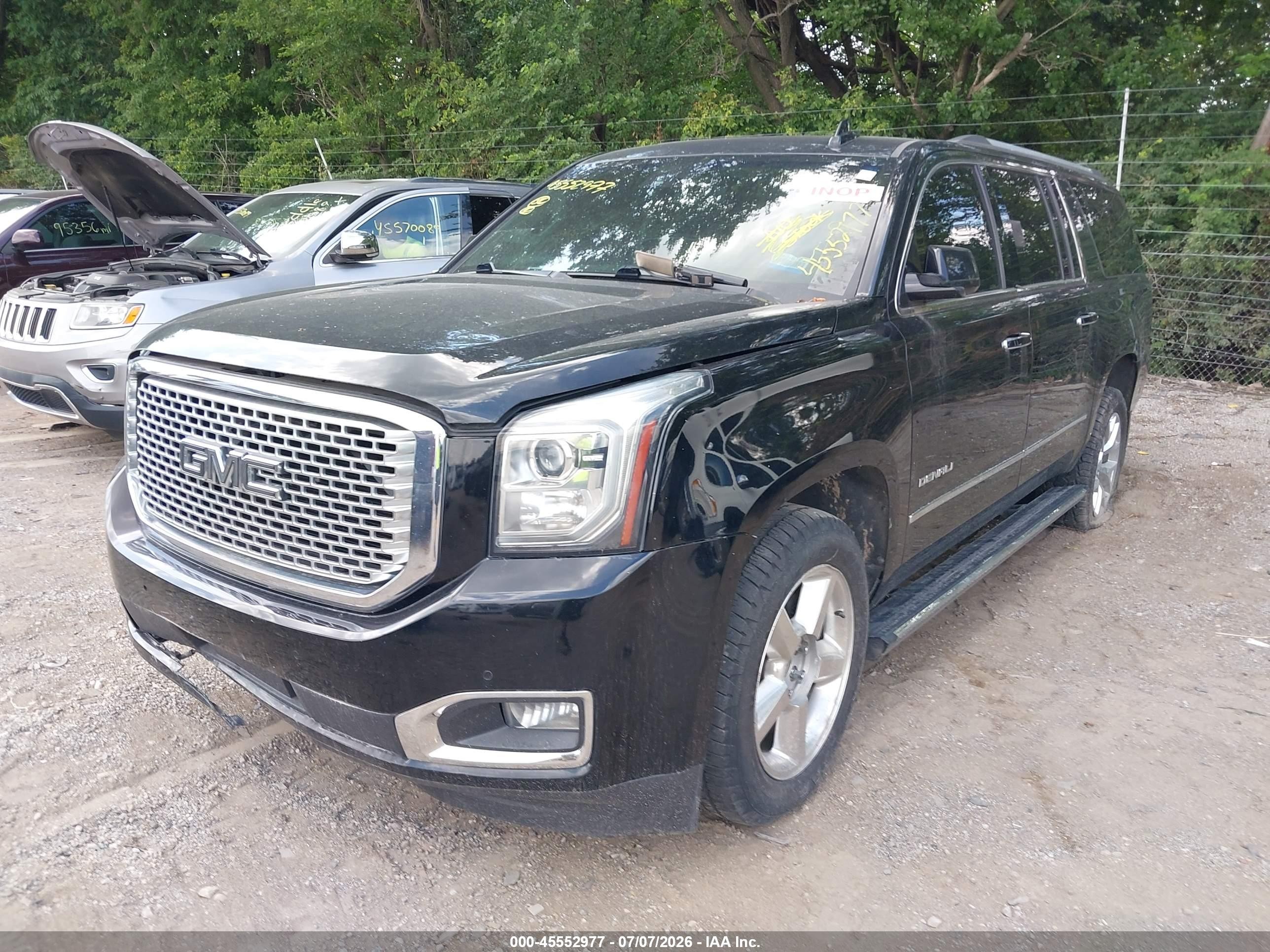 2015 Gmc Yukon Xl 1500 Denali Black vin: 1GKS2JKJXFR541774