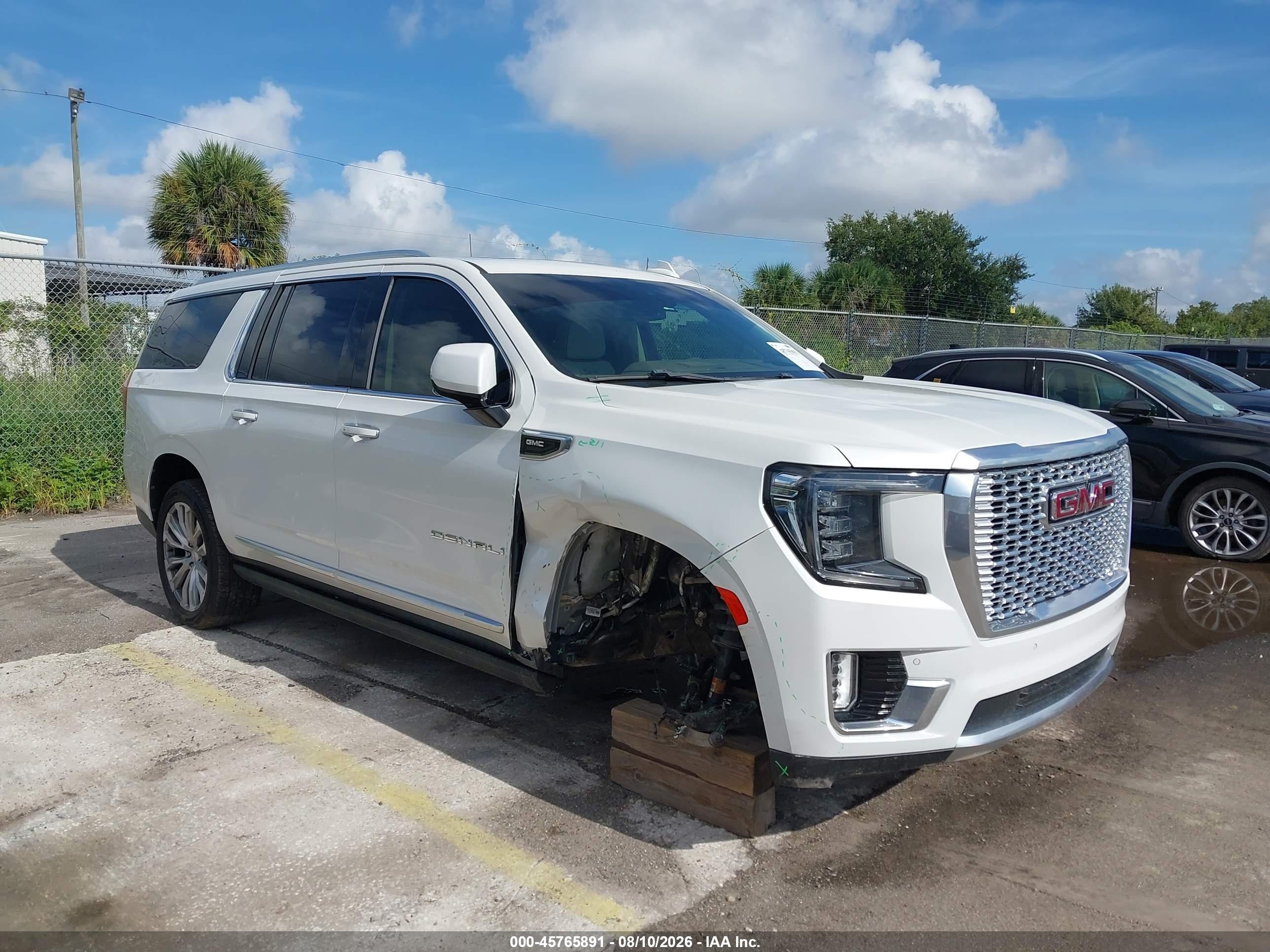 2023 Gmc Yukon Xl 4wd Denali White vin: 1GKS2JKL8PR168382
