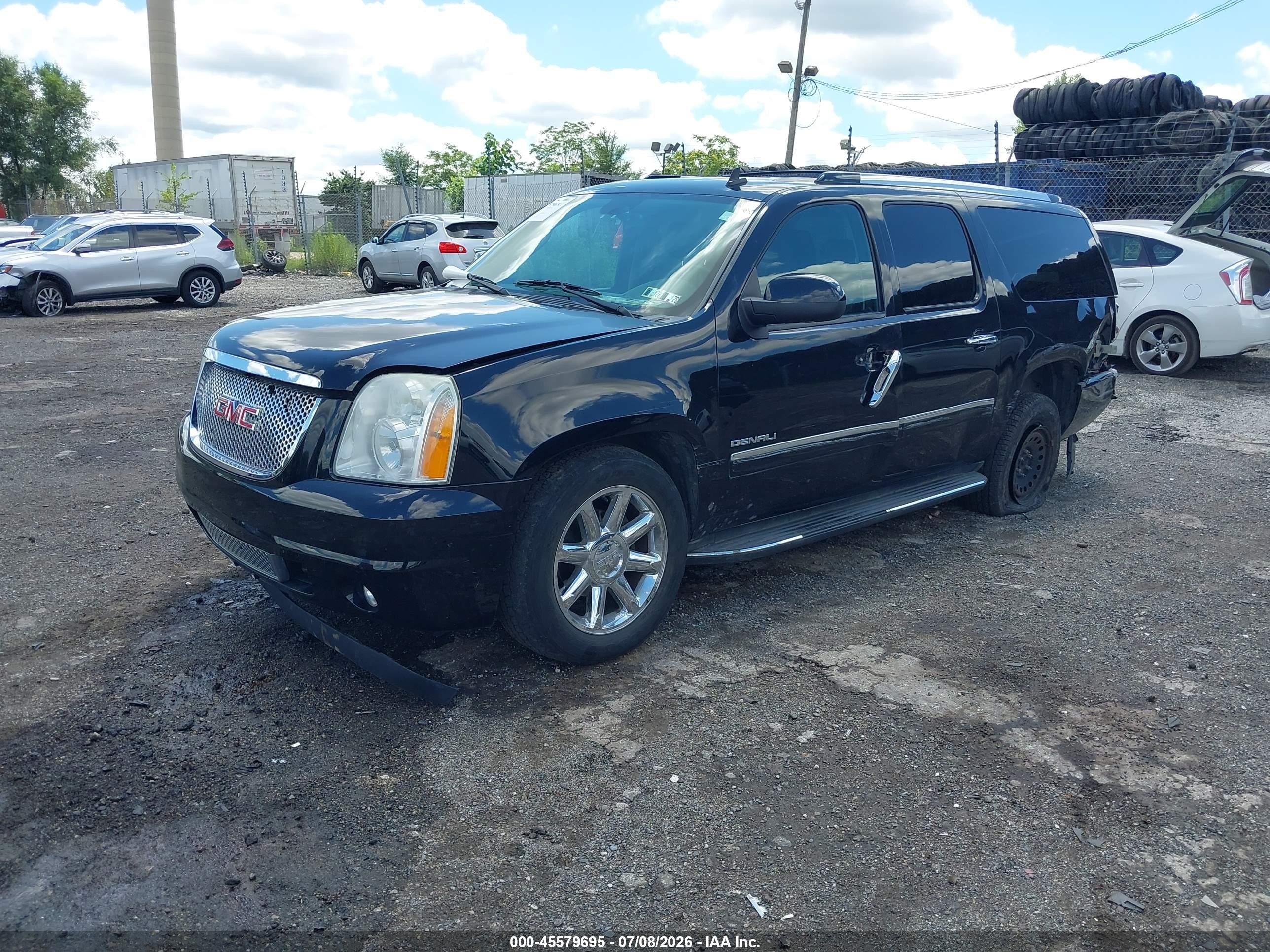 2012 Gmc Yukon Xl 1500 Denali Black vin: 1GKS2MEF2CR316219
