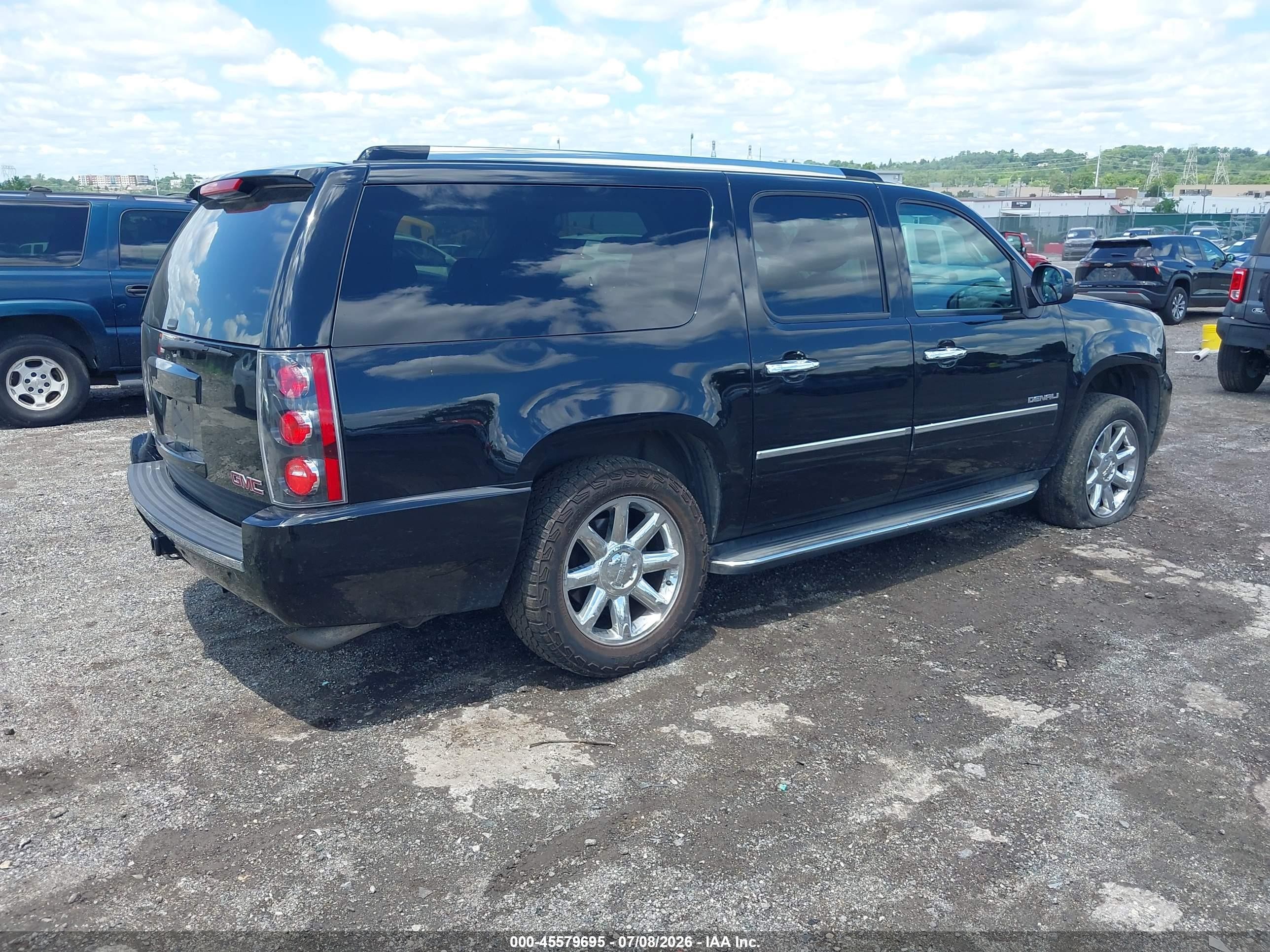 2012 Gmc Yukon Xl 1500 Denali Black vin: 1GKS2MEF2CR316219
