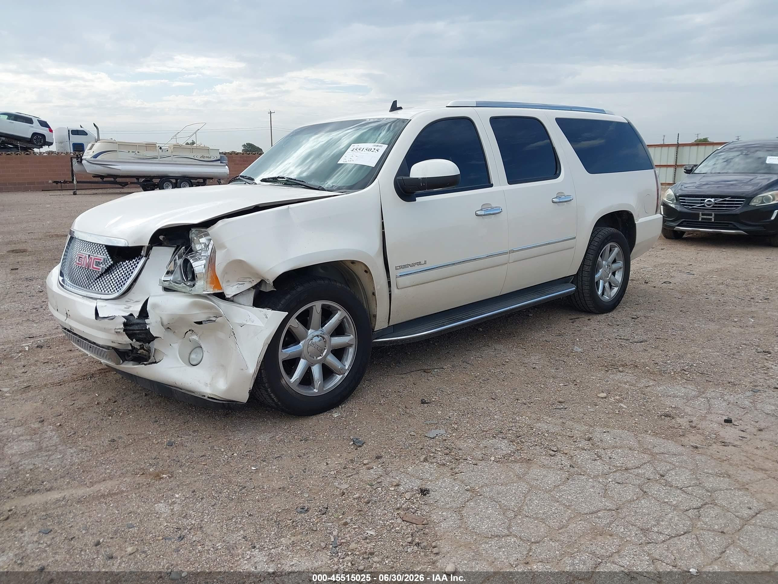 2012 Gmc Yukon Xl 1500 Denali White vin: 1GKS2MEF5CR306980