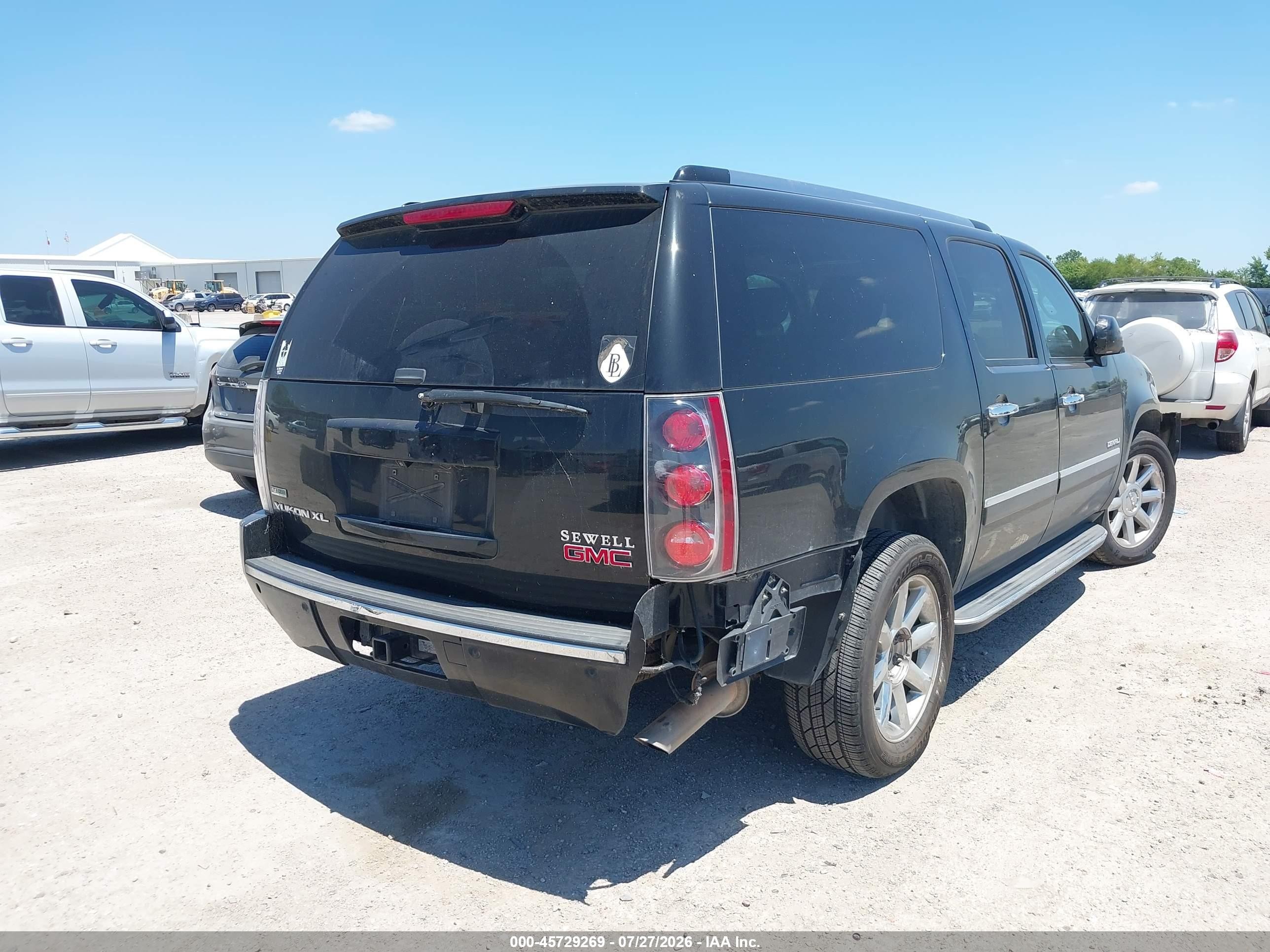 2012 Gmc Yukon Xl 1500 Denali Black vin: 1GKS2MEF9CR264989