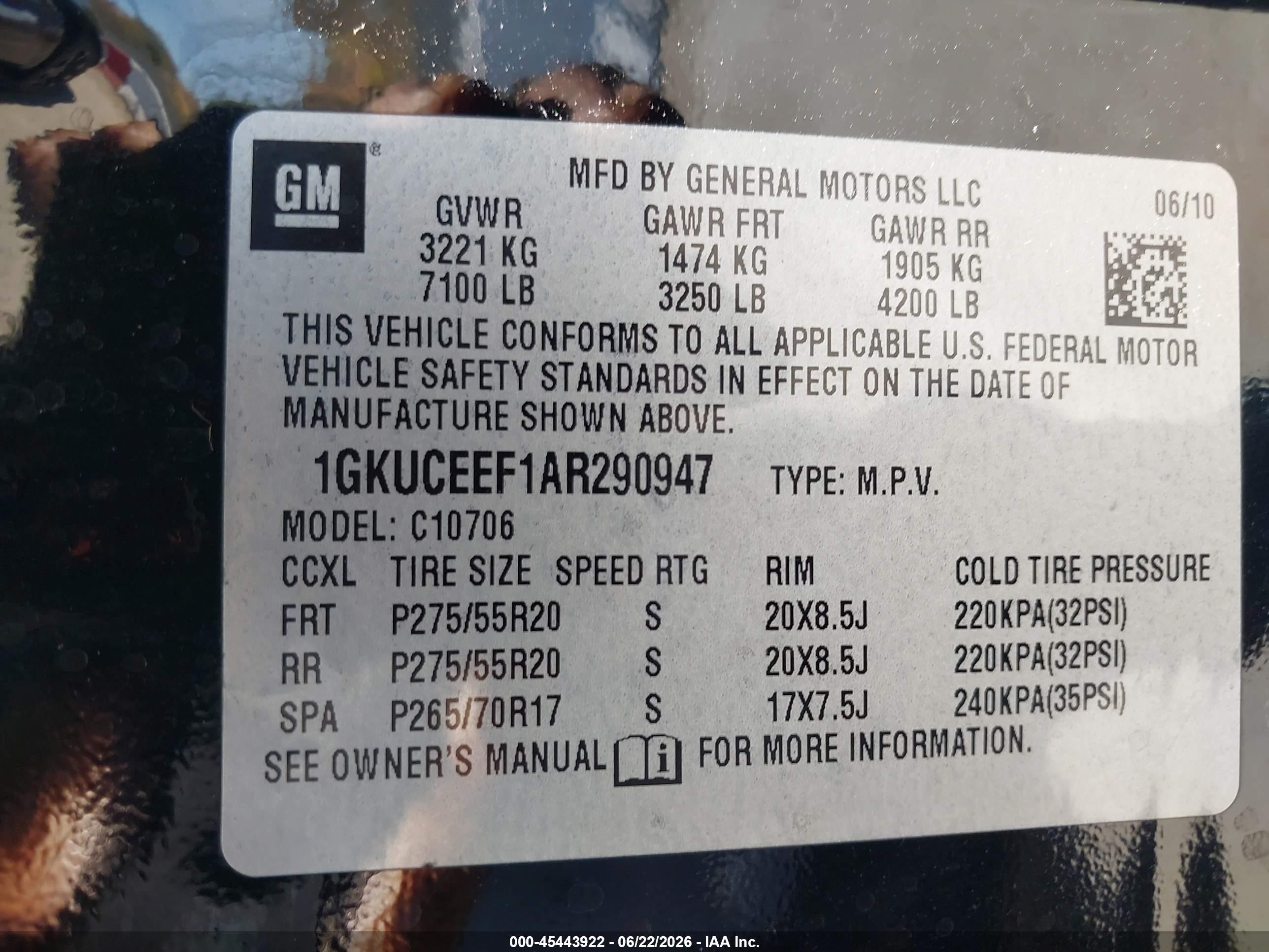 2010 Gmc Yukon Denali Black vin: 1GKUCEEF1AR290947