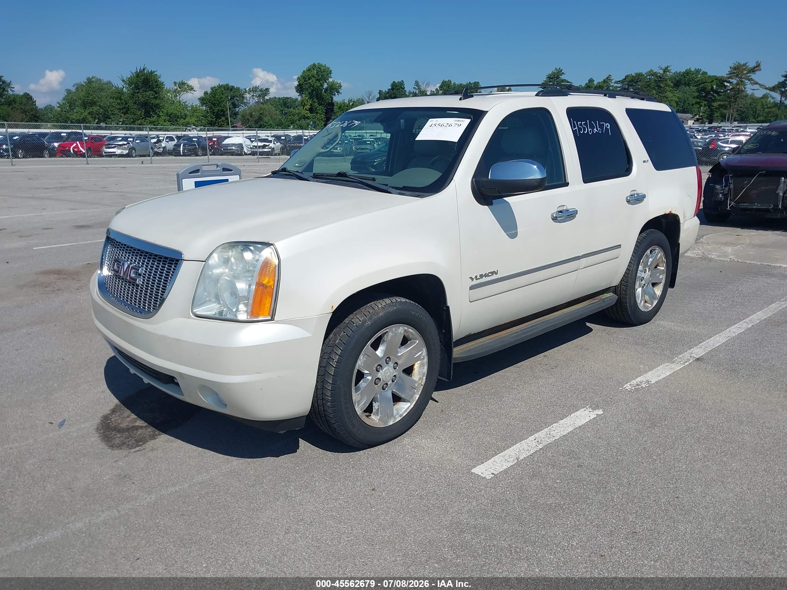 2010 Gmc Yukon Slt White vin: 1GKUKCE07AR209291