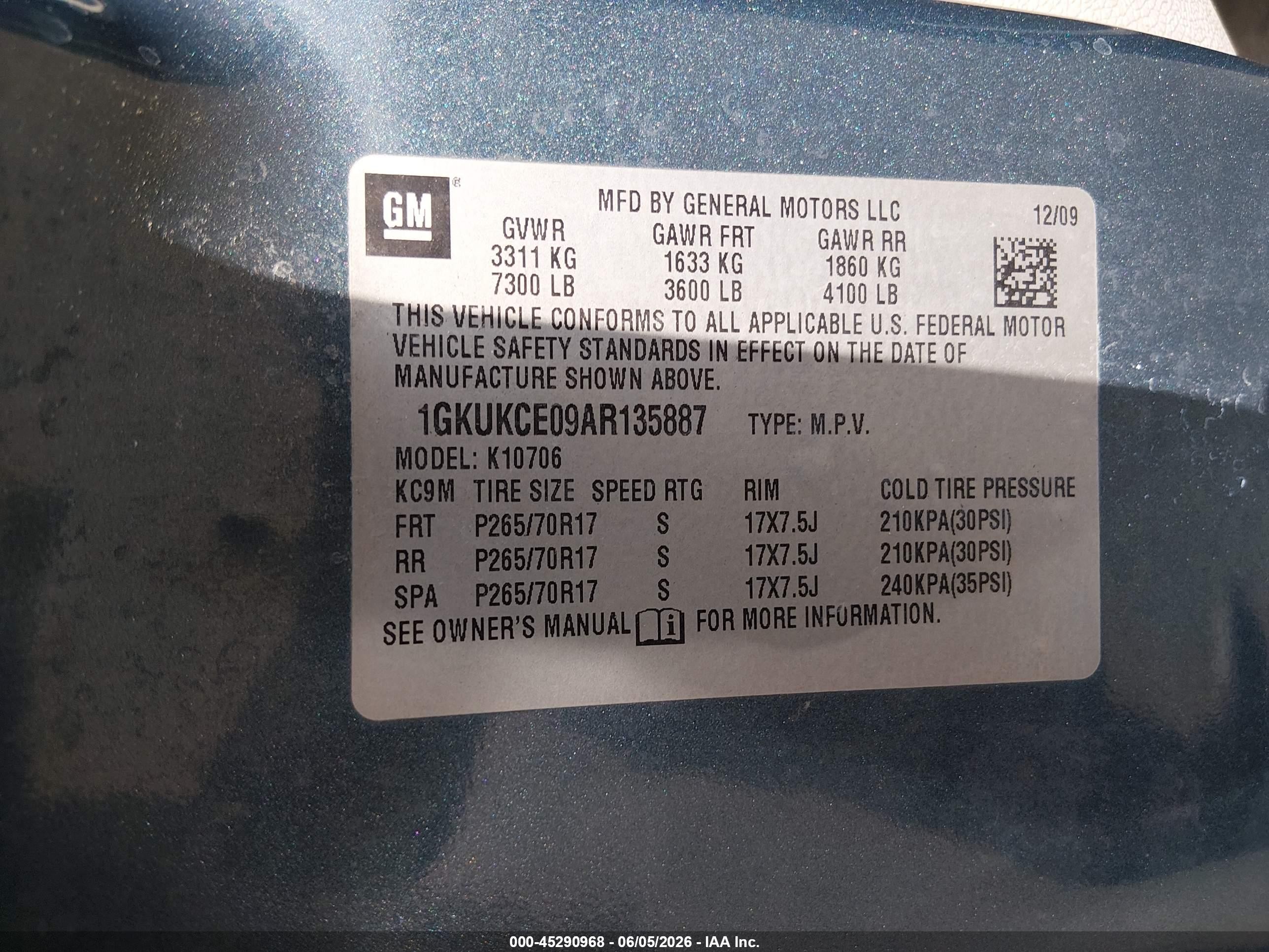 2010 Gmc Yukon Slt Синий vin: 1GKUKCE09AR135887