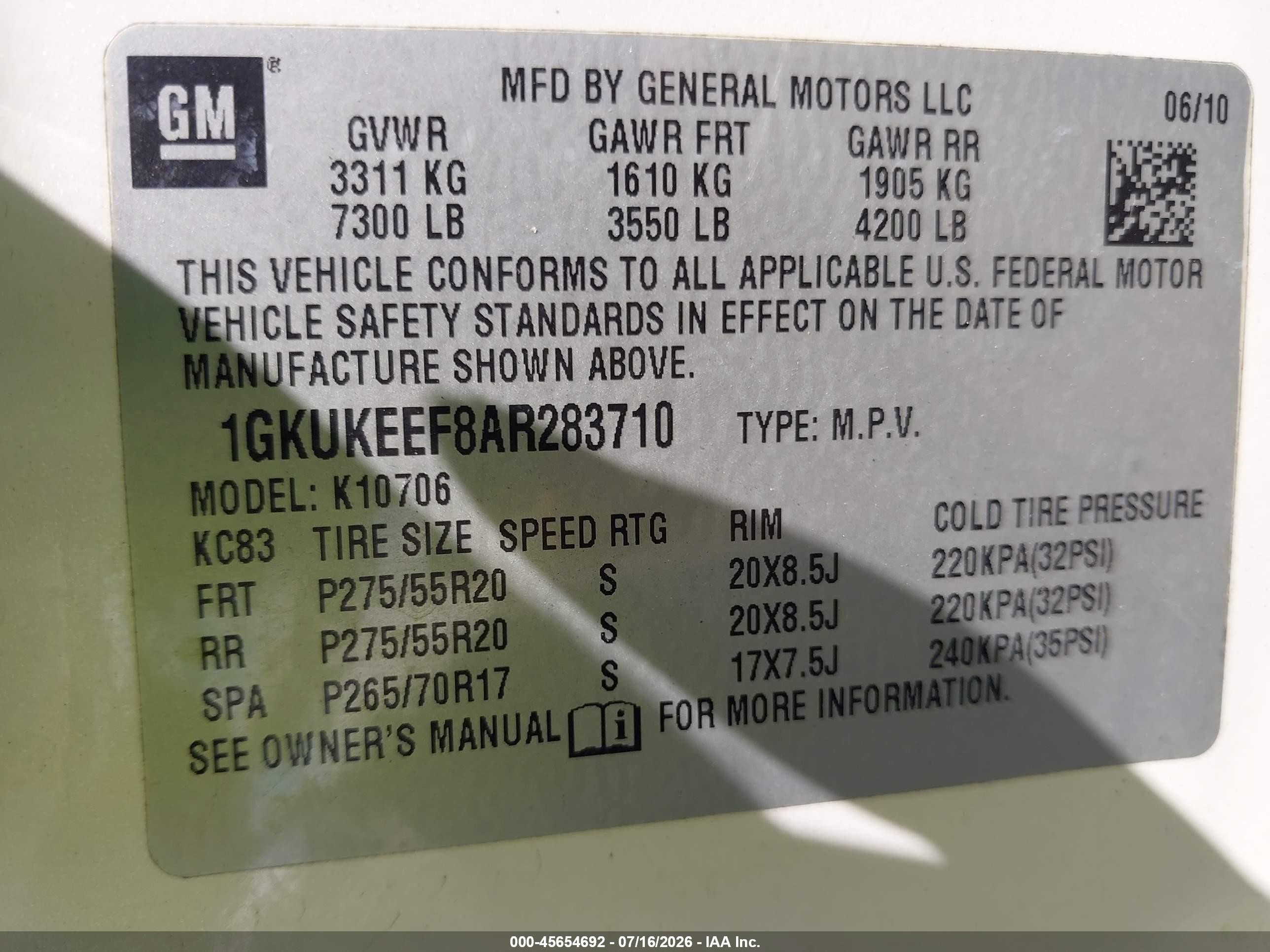 2010 Gmc Yukon Denali Белый vin: 1GKUKEEF8AR283710
