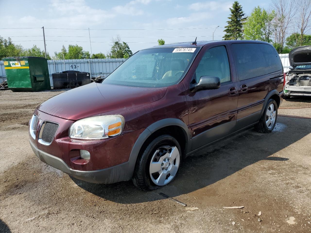 2007 Pontiac Montana Sv6   Maroon vin: 1GMDU03167D196809