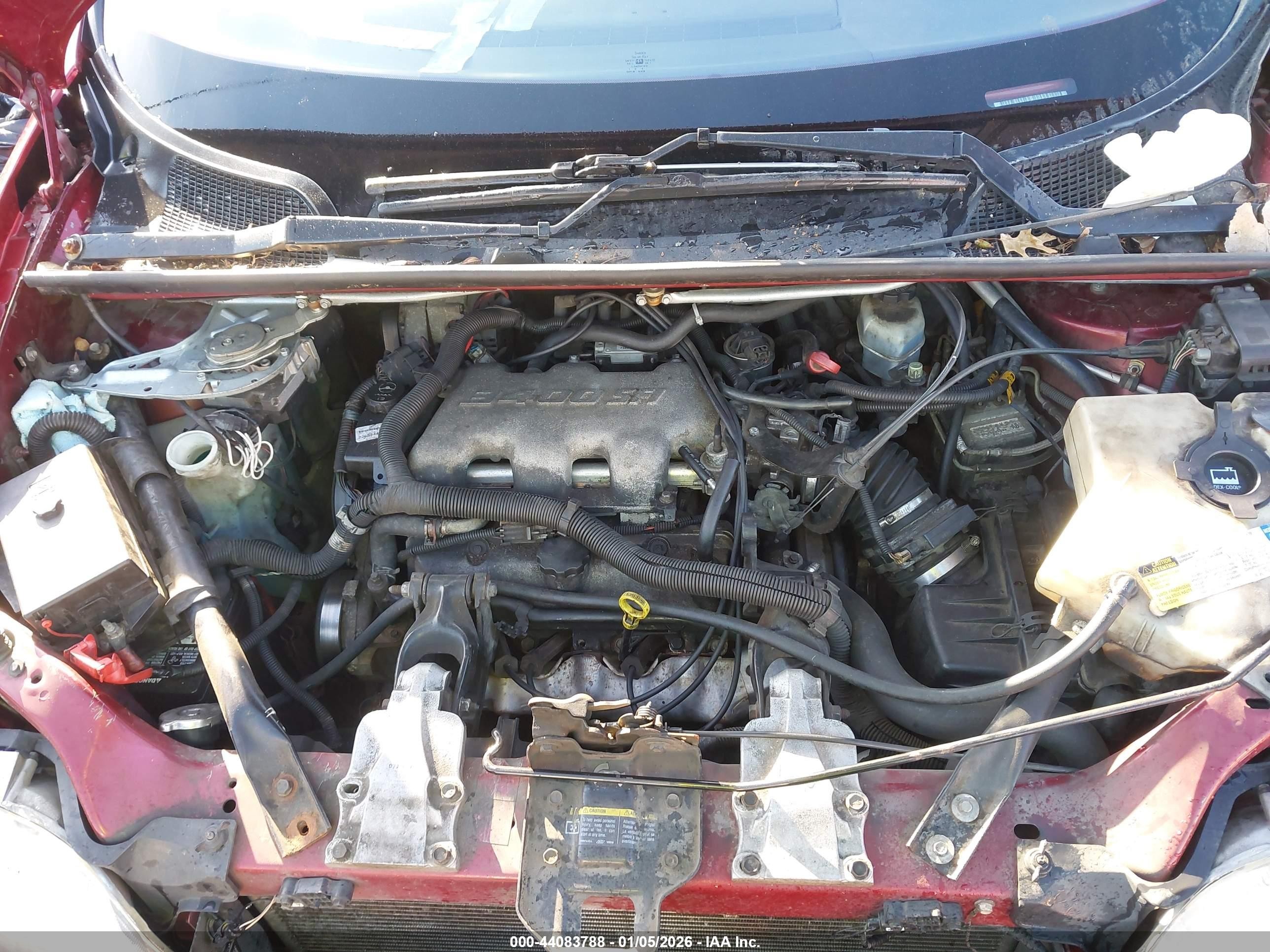 2002 Pontiac Montana N16 Burgundy vin: 1GMDU03EX2D123955