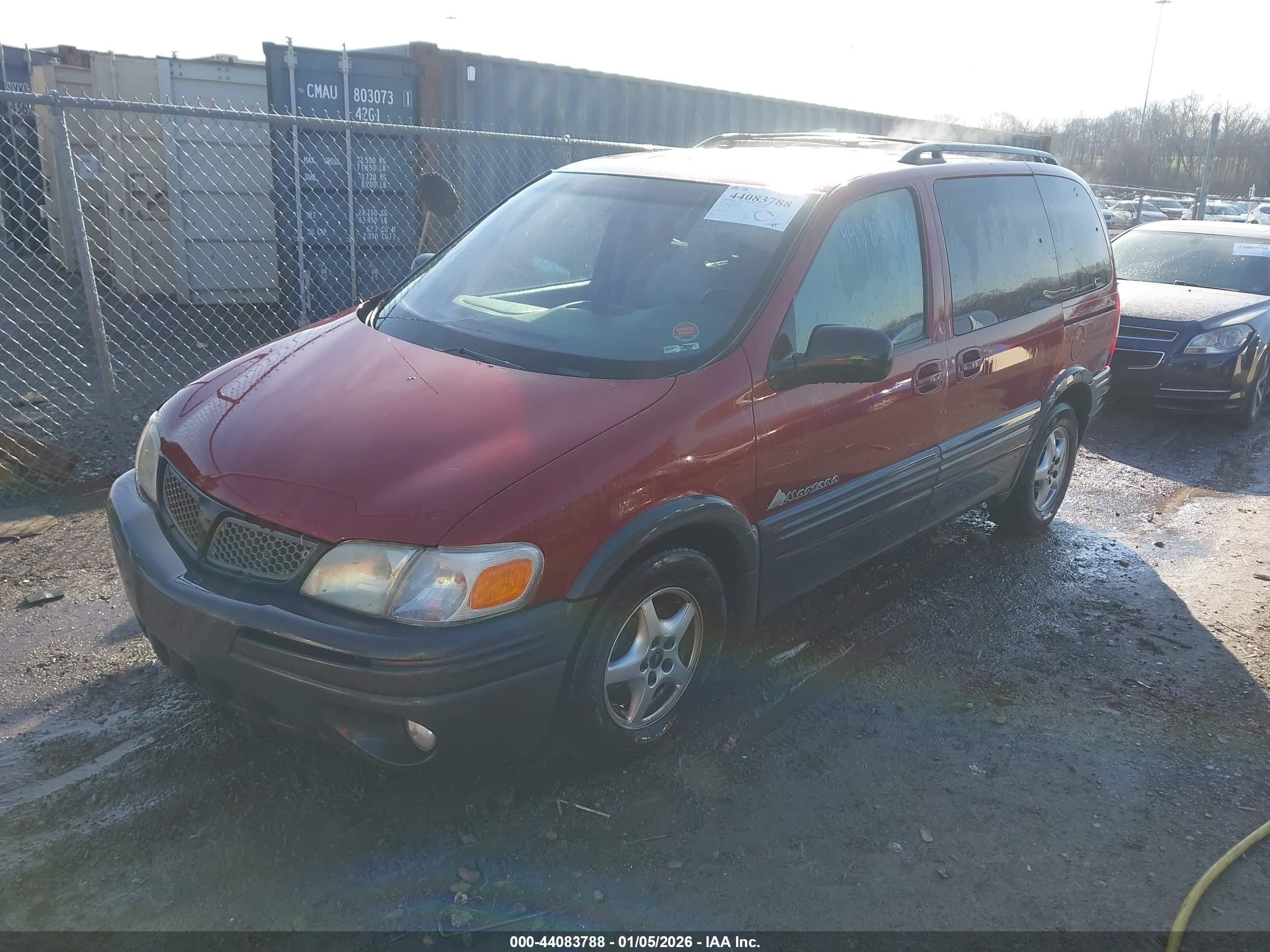 2002 Pontiac Montana N16 Burgundy vin: 1GMDU03EX2D123955