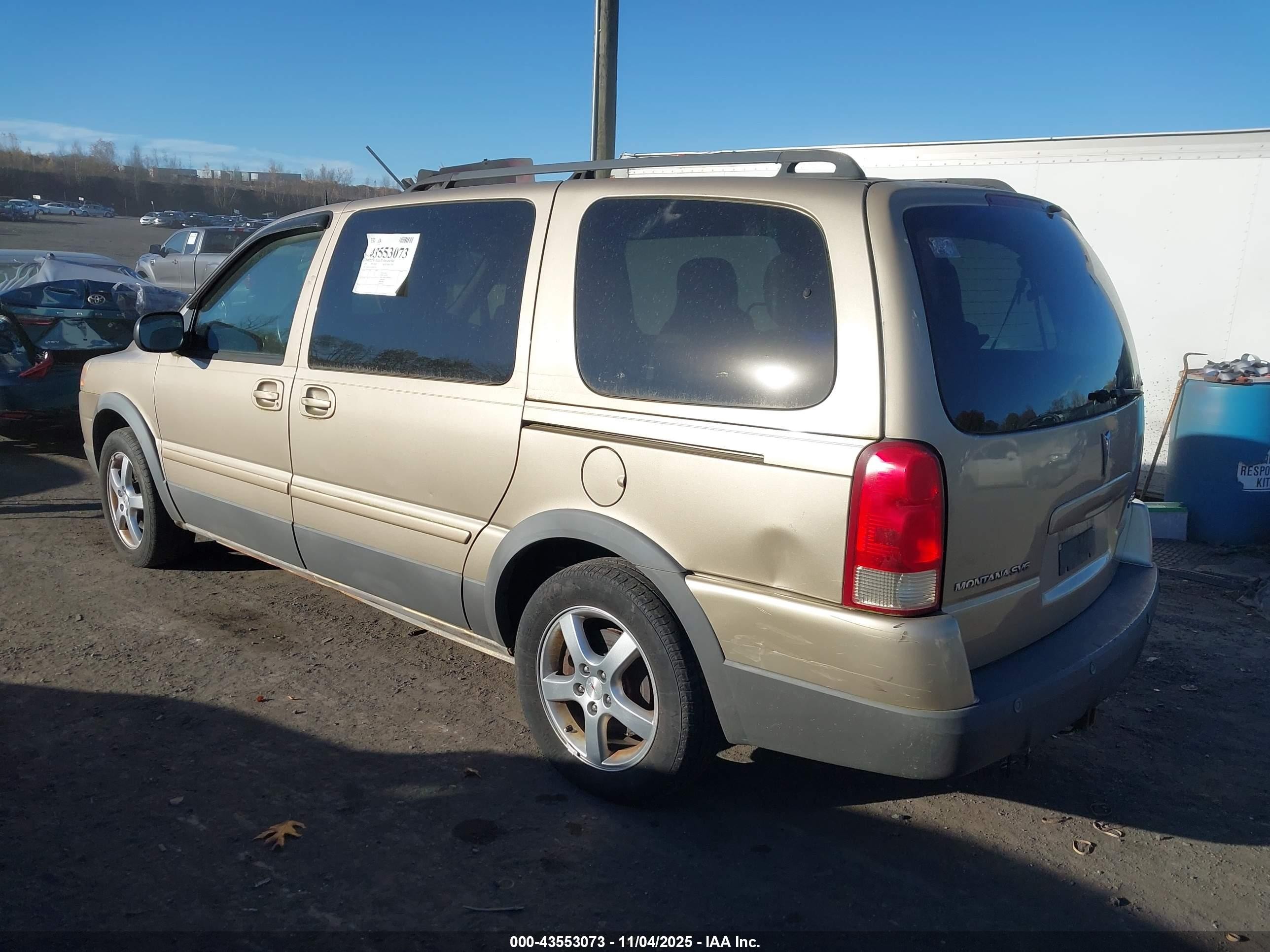 2005 Pontiac Montana Sv6 Fwd Gold vin: 1GMDV33L05D225539